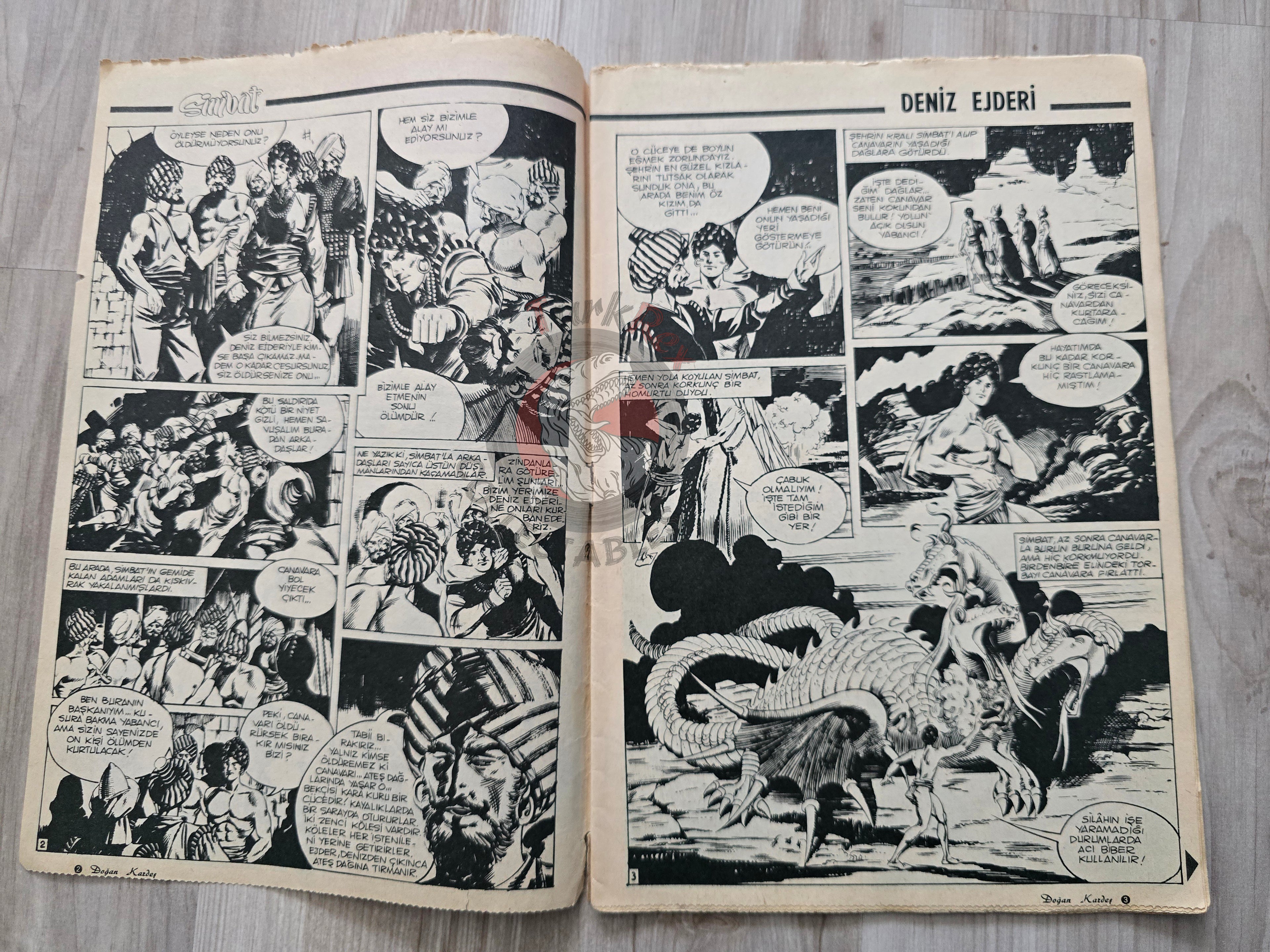 Doğan Kardeş 1971 Magazine #33 Turkish Comic Turkey Sinbad the Sailor Alice In Wonderland