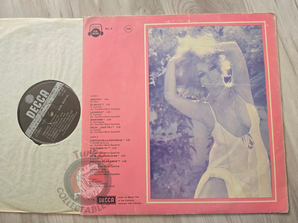 Sara Montiel – Anoche... Con Sara Turkish Pressing Vinyl Turkey Edition