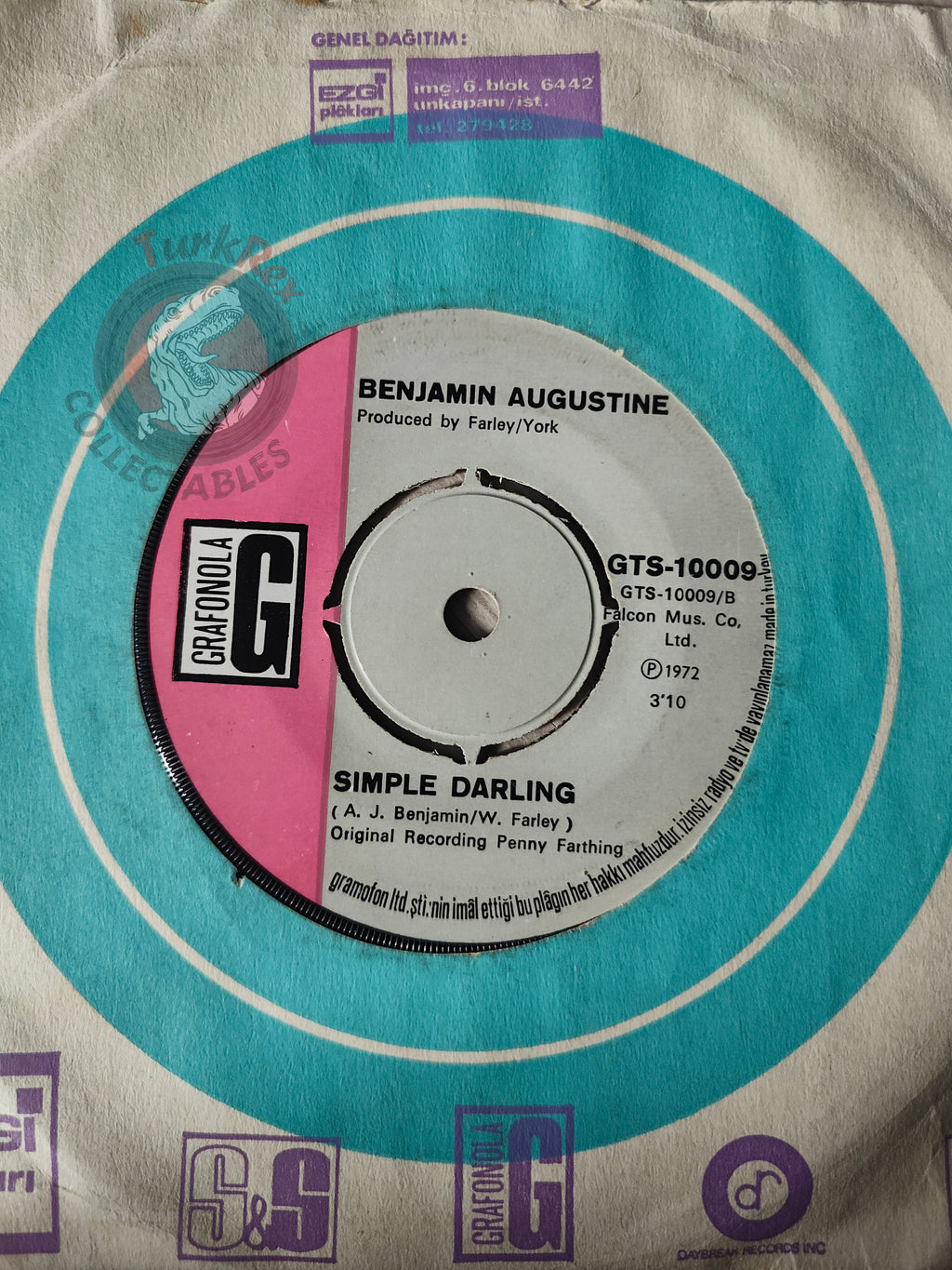 Benjamin Augustine – Diana 7" Turkish Pressing Vinyl Turkey Edition