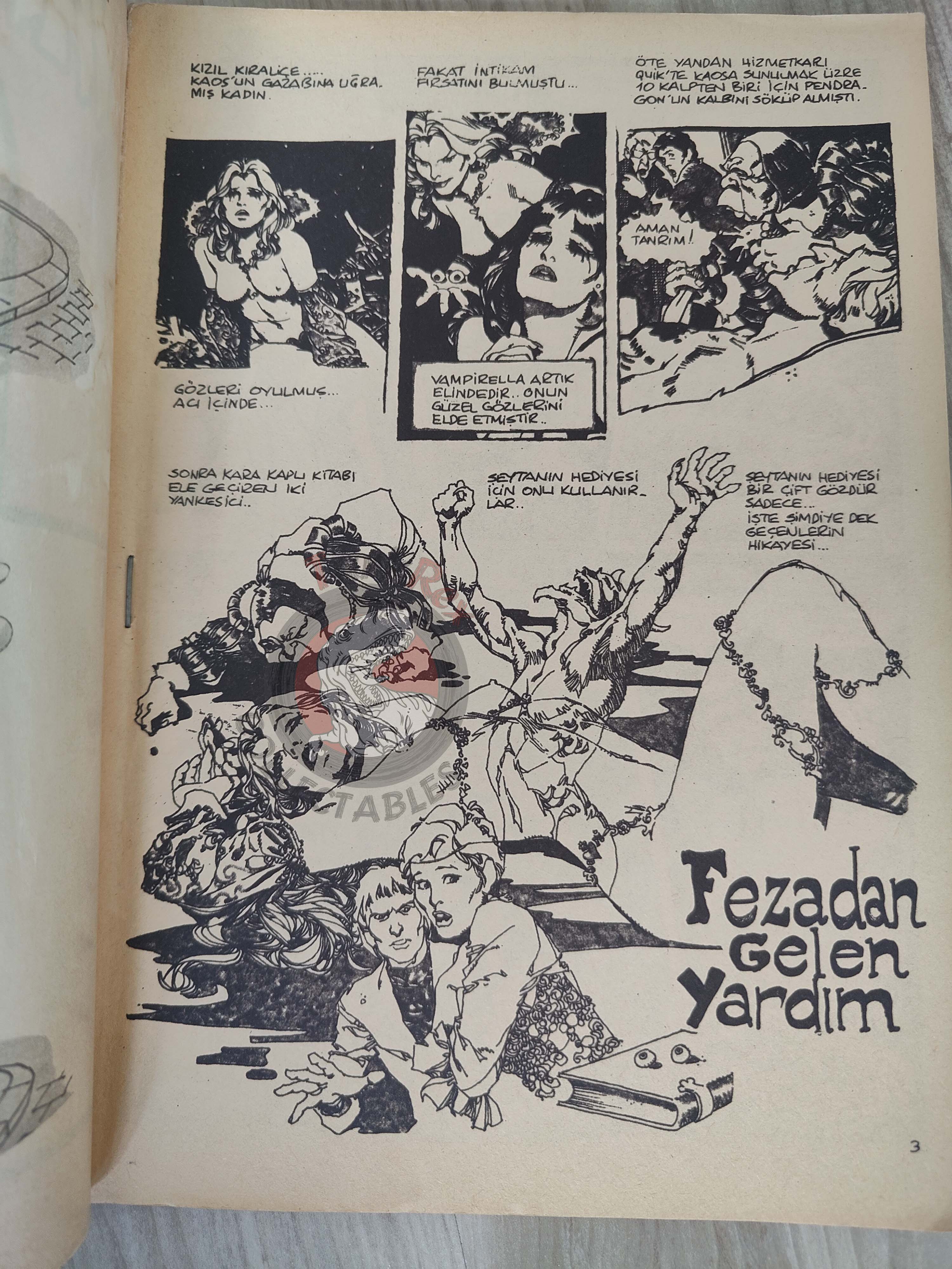 Vampirella #29 1977 Turkish Comic Turkey Warren cover #61 #62 Space 1999 Planet Of The Apes