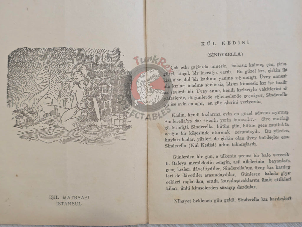 Grimm Brothers – Cinderella 1958 Turkish Book Turkey Illustrated