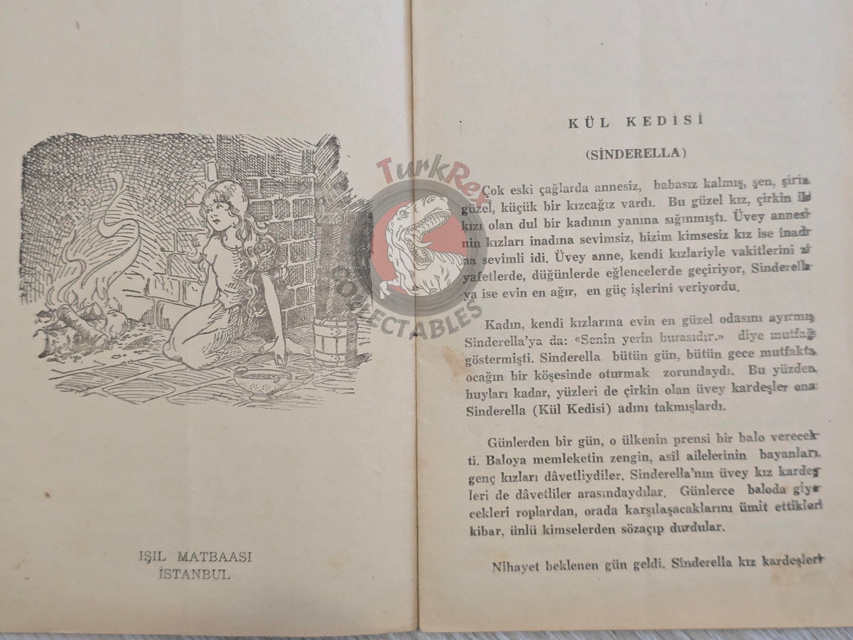 Grimm Brothers – Cinderella 1958 Turkish Book Turkey Illustrated