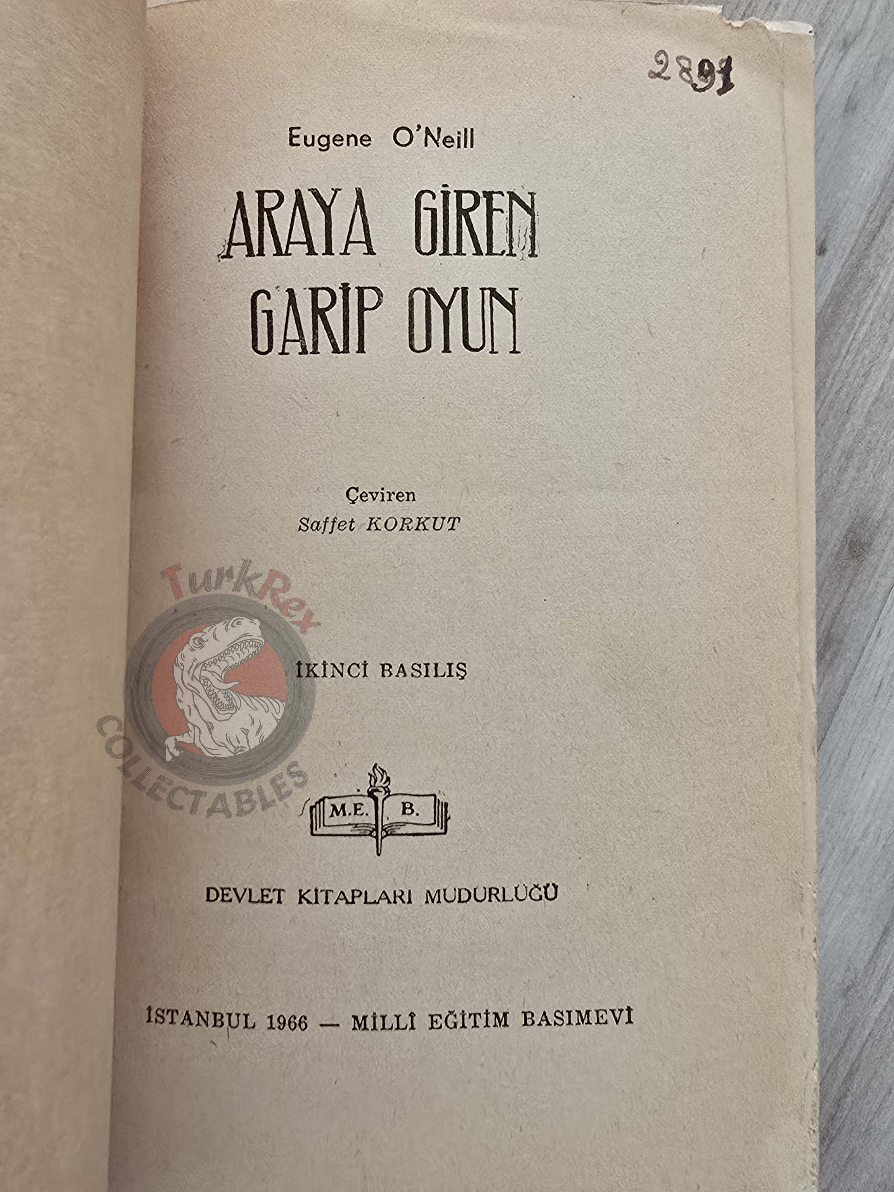 Eugene O’Neill – Strange Interlude 1966 Turkish Book Turkey