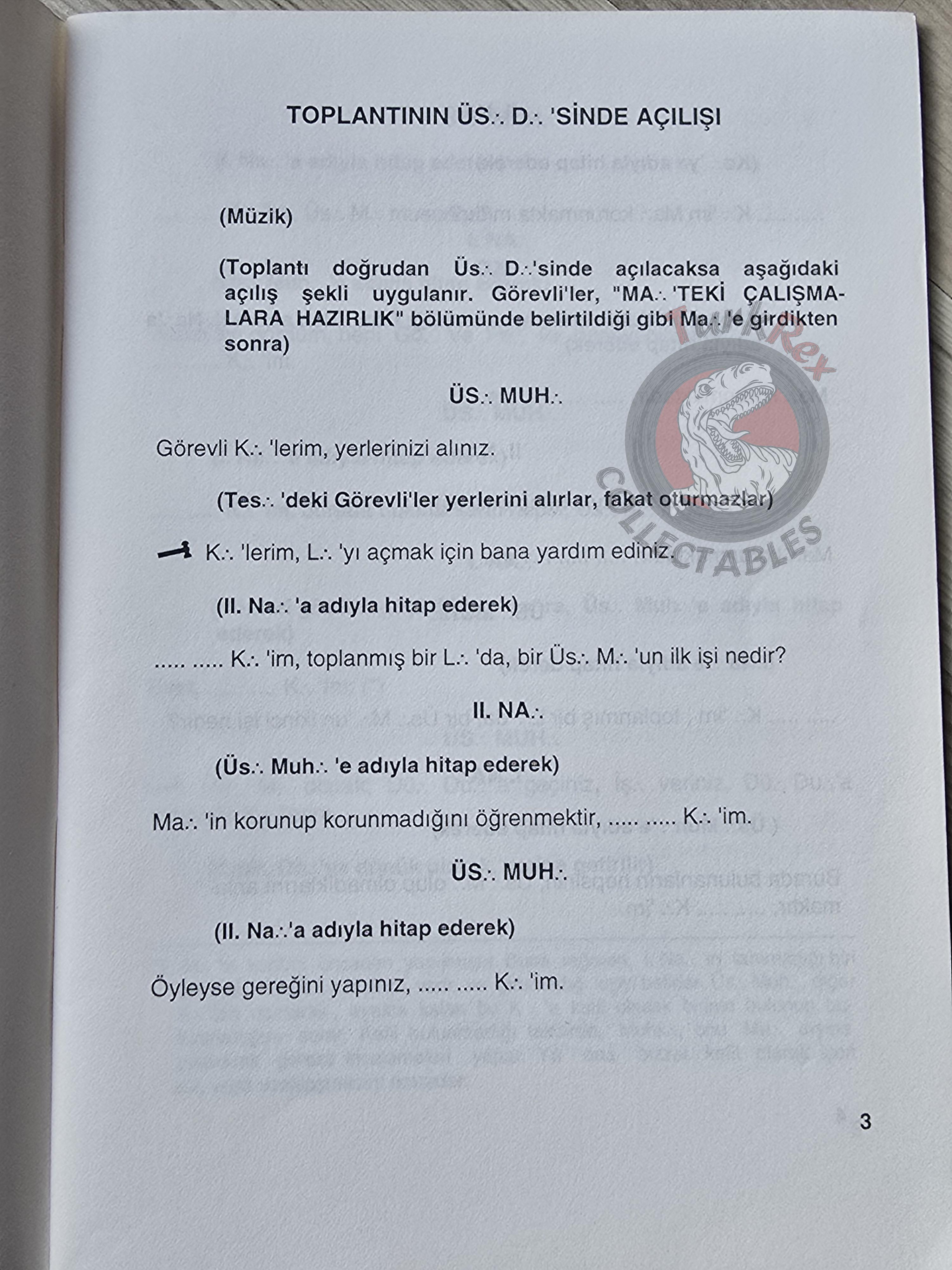 Turkish Freemasonry 3rd Degree Master Ritual 1995 Booklet Masonic Masons of Turkey