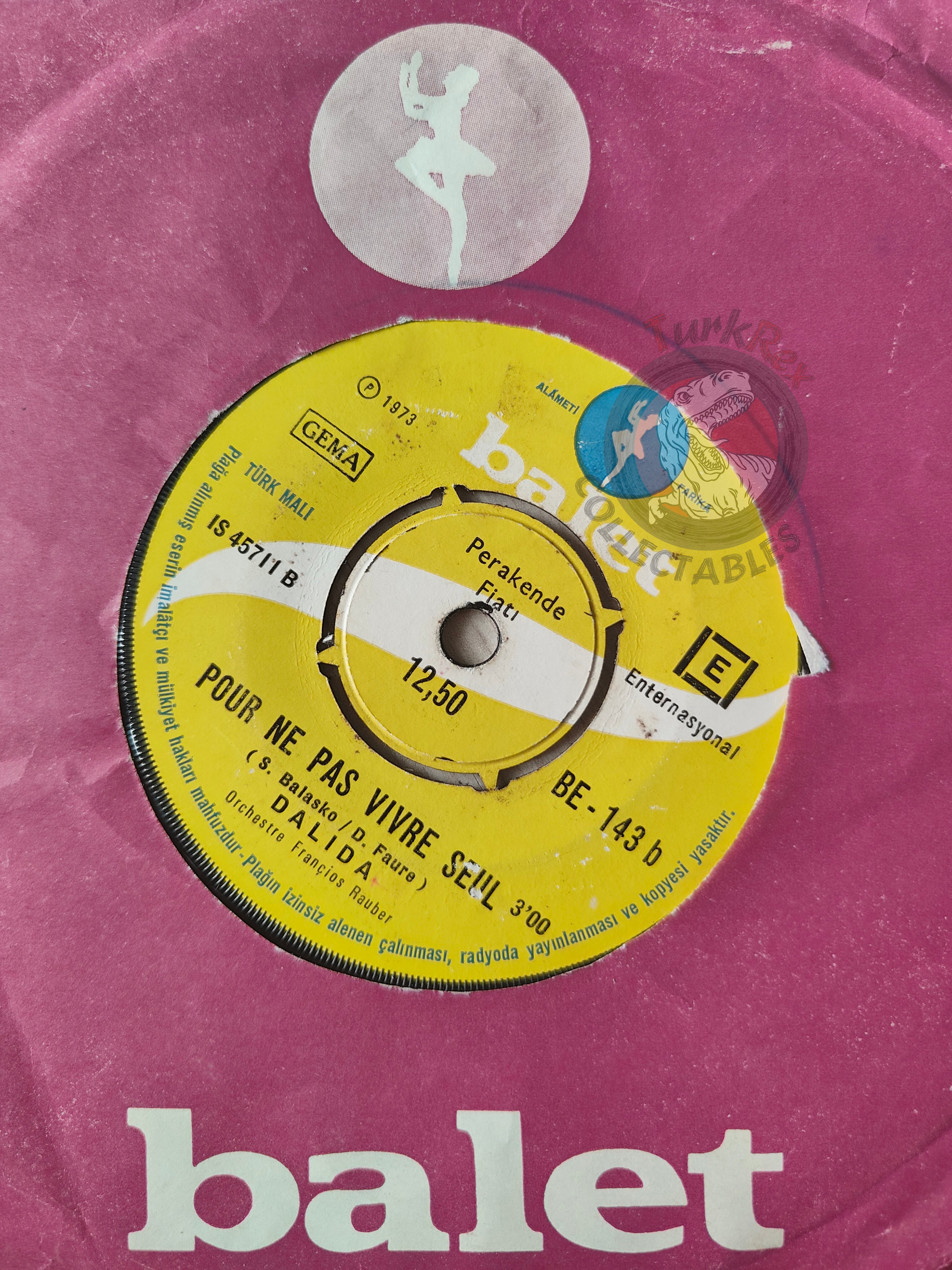 Dalida Alain Delon – Paroles... Paroles.... 7" Turkish Pressing Vinyl Turkey Edition
