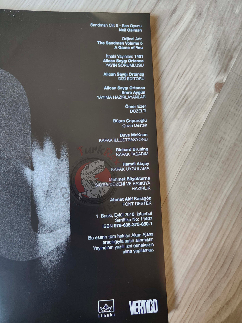 The Sandman Vol #5: A Game of You Turkish Comic Turkey