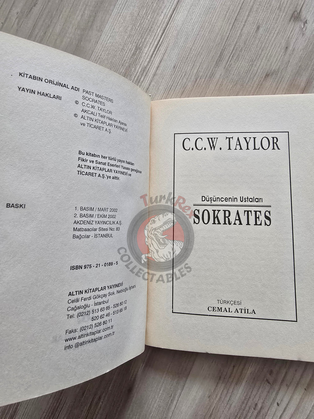 C. C. W. Taylor – Socrates 2002 Turkish Book Turkey