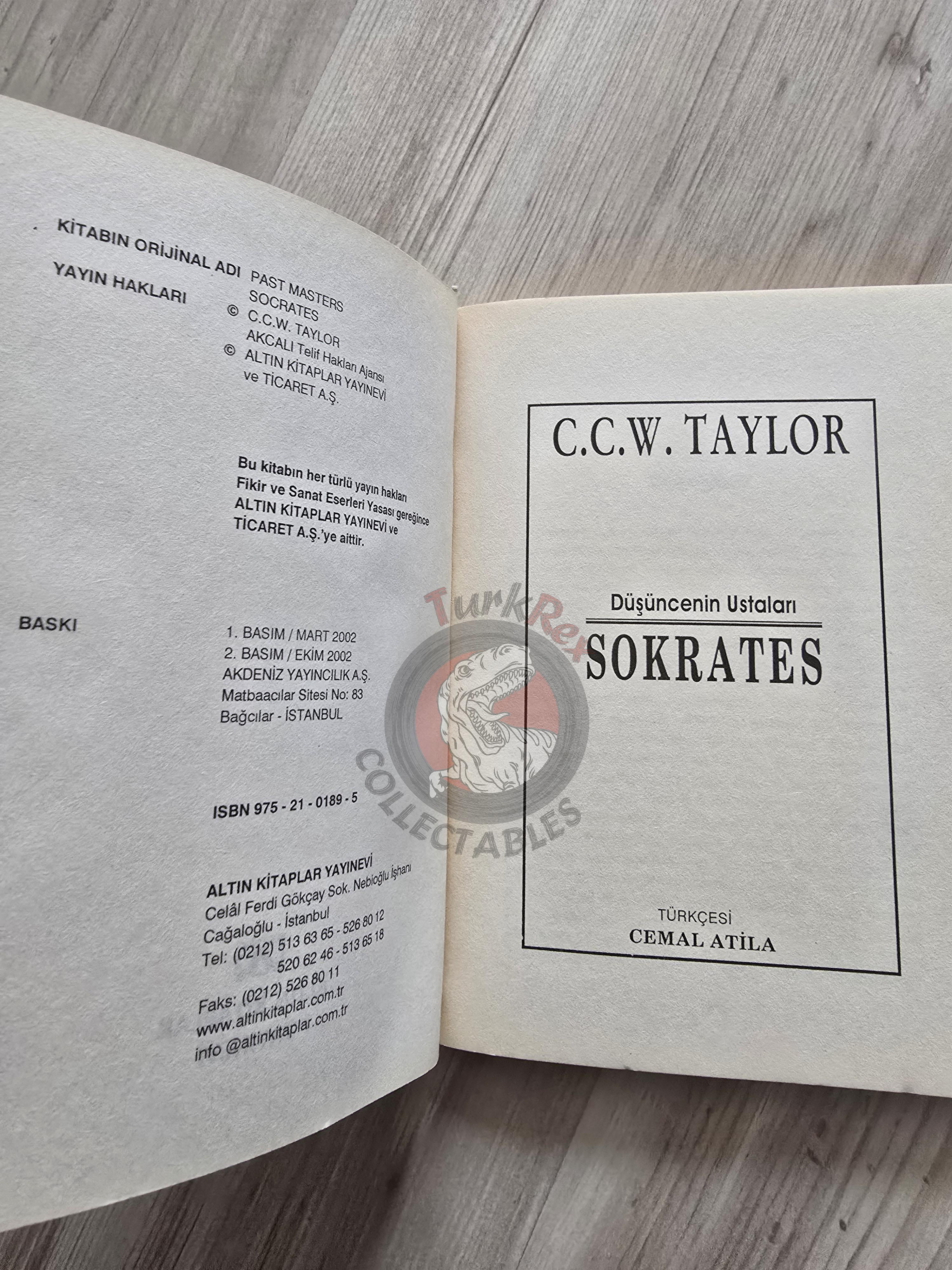 C. C. W. Taylor – Socrates 2002 Turkish Book Turkey