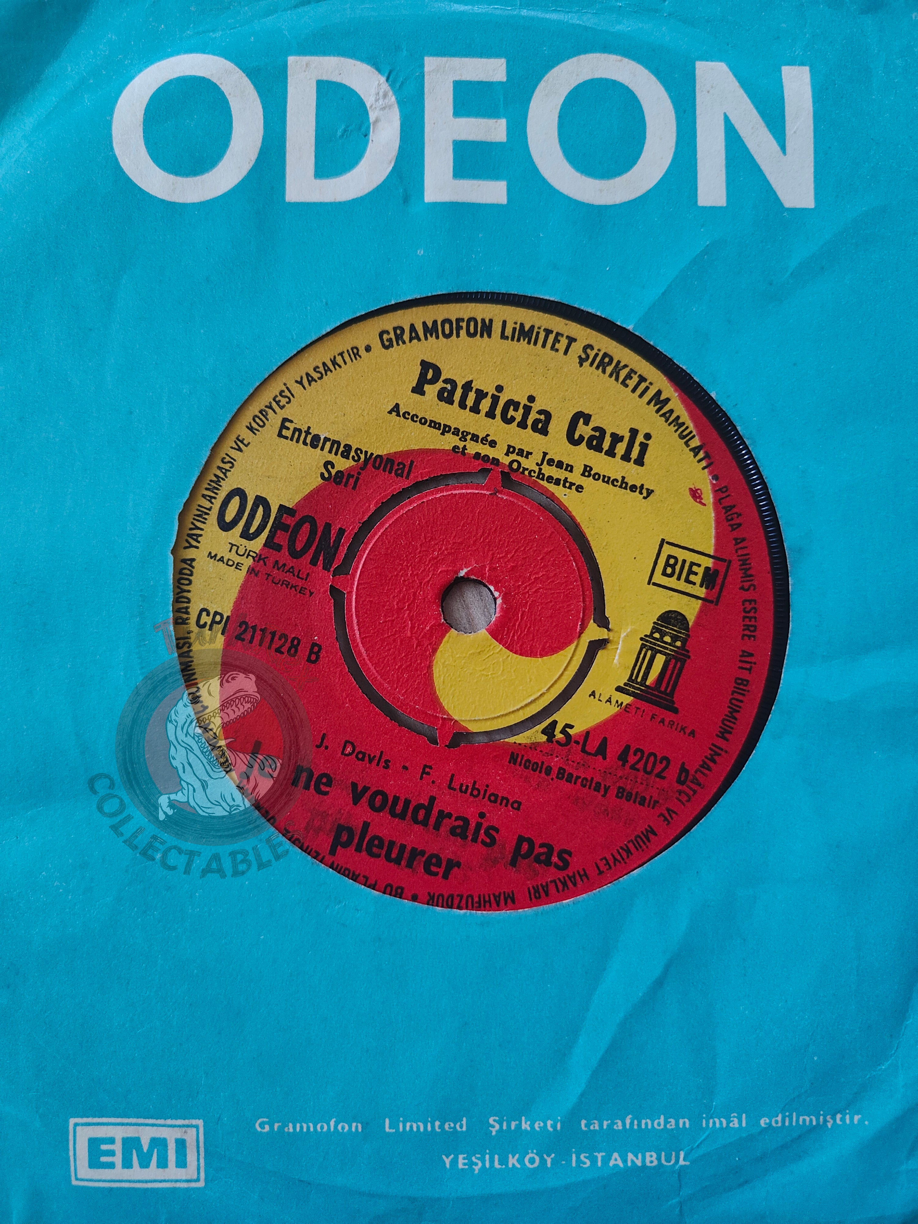 Patricia Carli – Virginia 7" Turkish Pressing Vinyl Turkey Edition