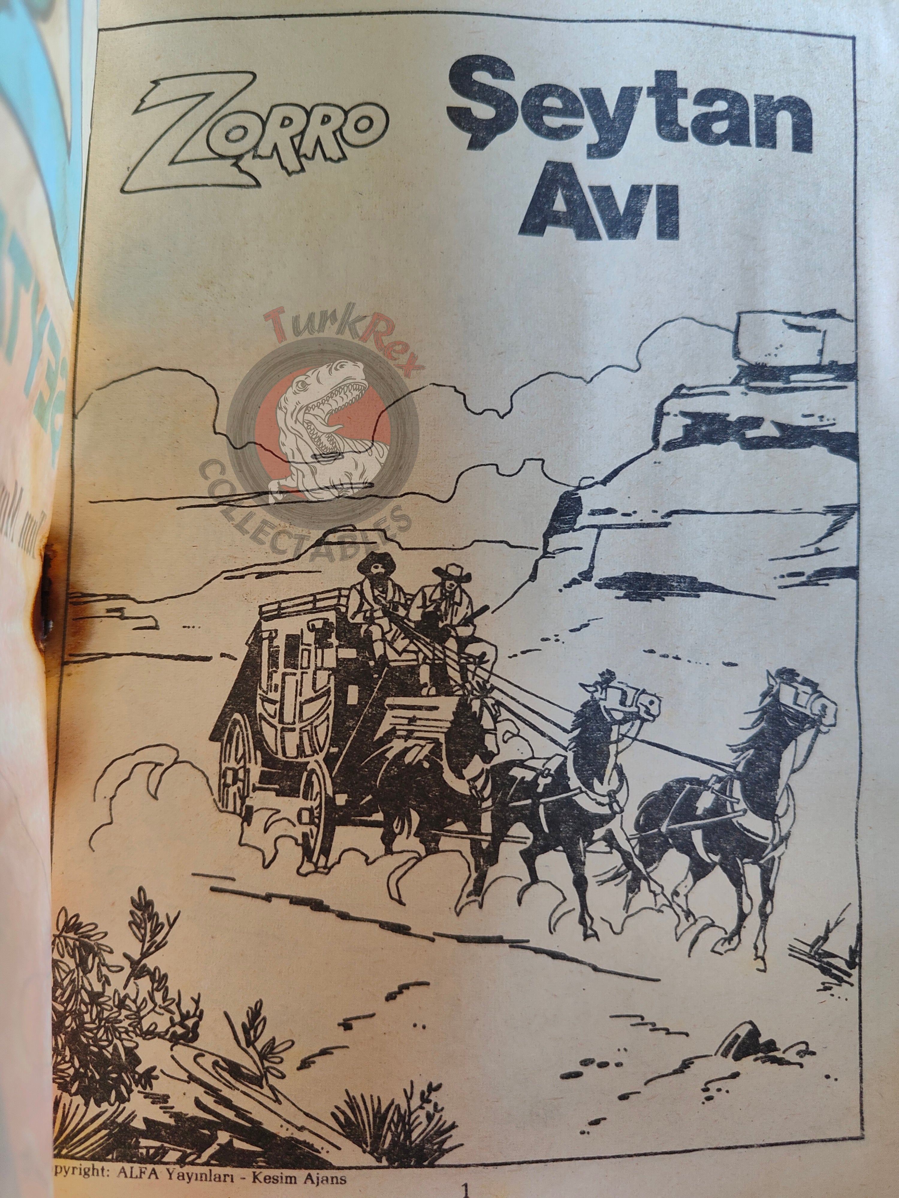 Zorro #5 1980s Turkish Comic Turkey Il Segno di Zorro