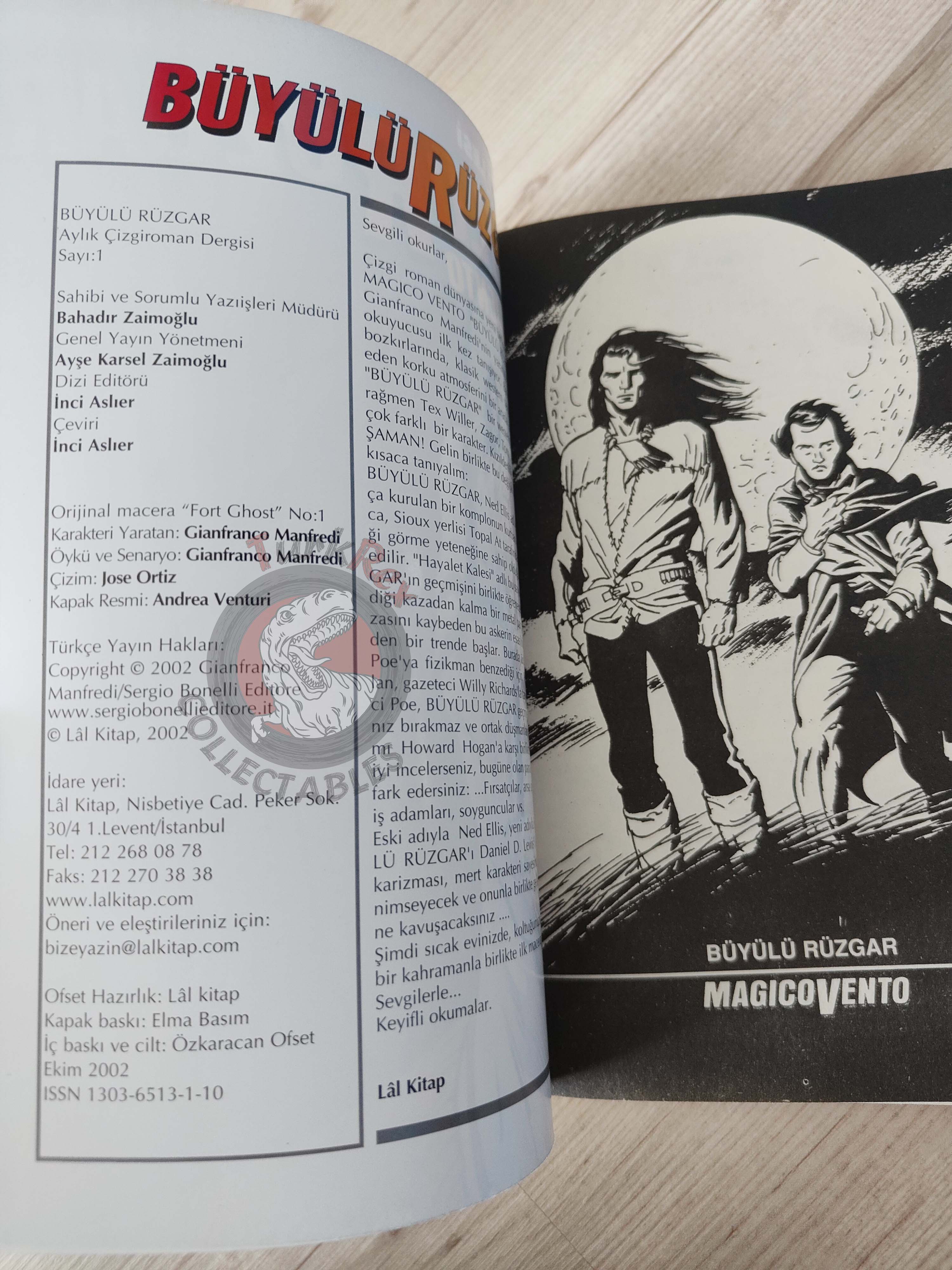 Magico Vento #1 Fort Ghost 2002 Turkish Comic Turkey Bonelli
