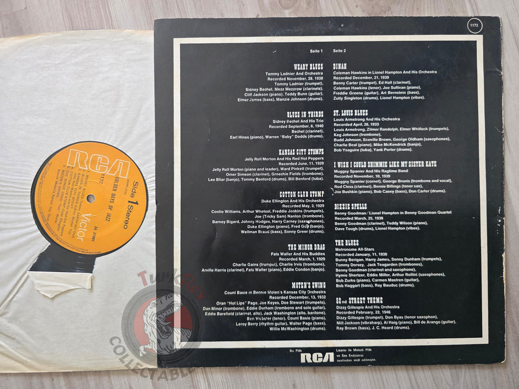 Various – Golden Days Of Jazz Turkish Pressing Vinyl Turkey Edition