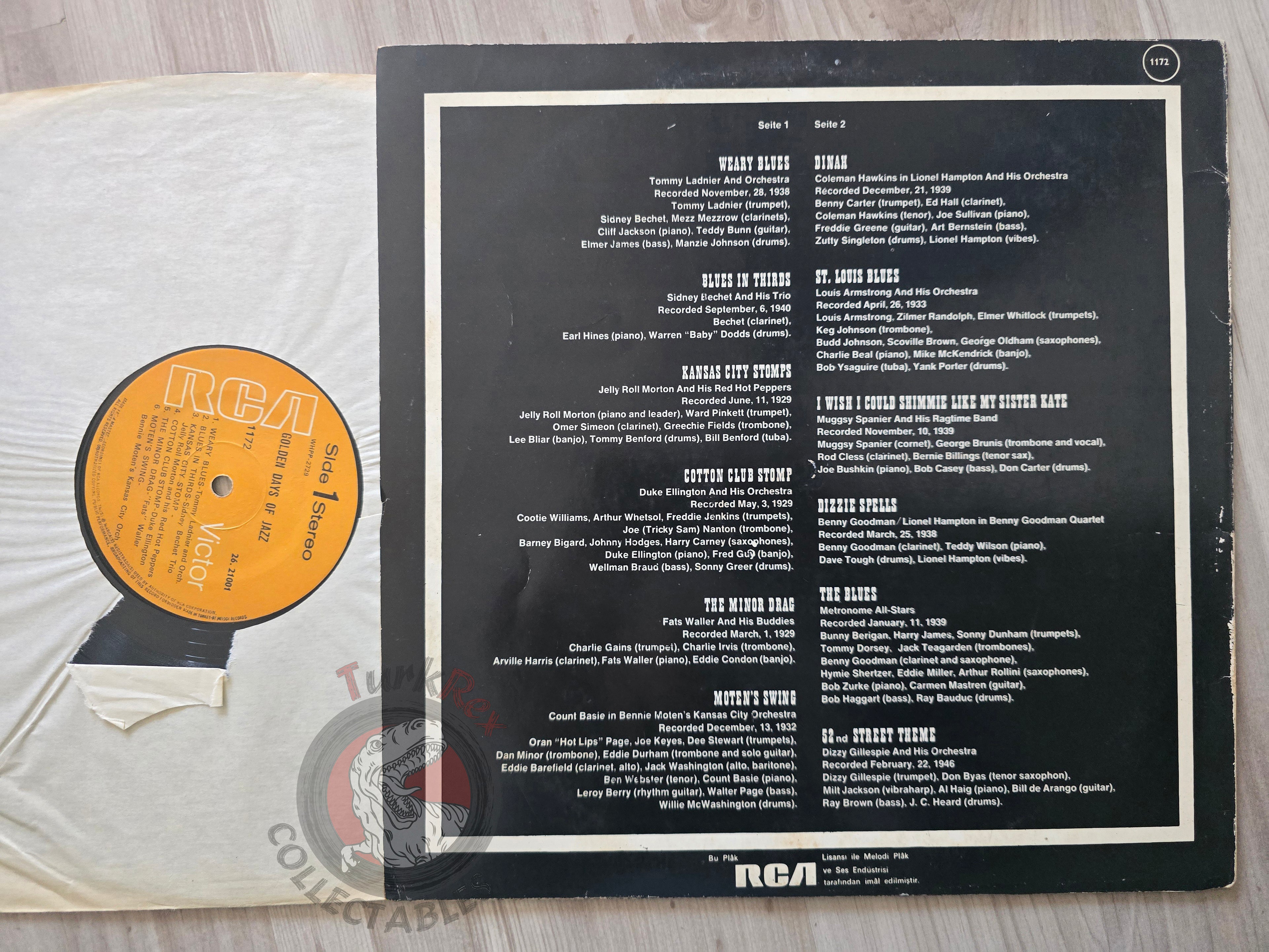 Various – Golden Days Of Jazz Turkish Pressing Vinyl Turkey Edition