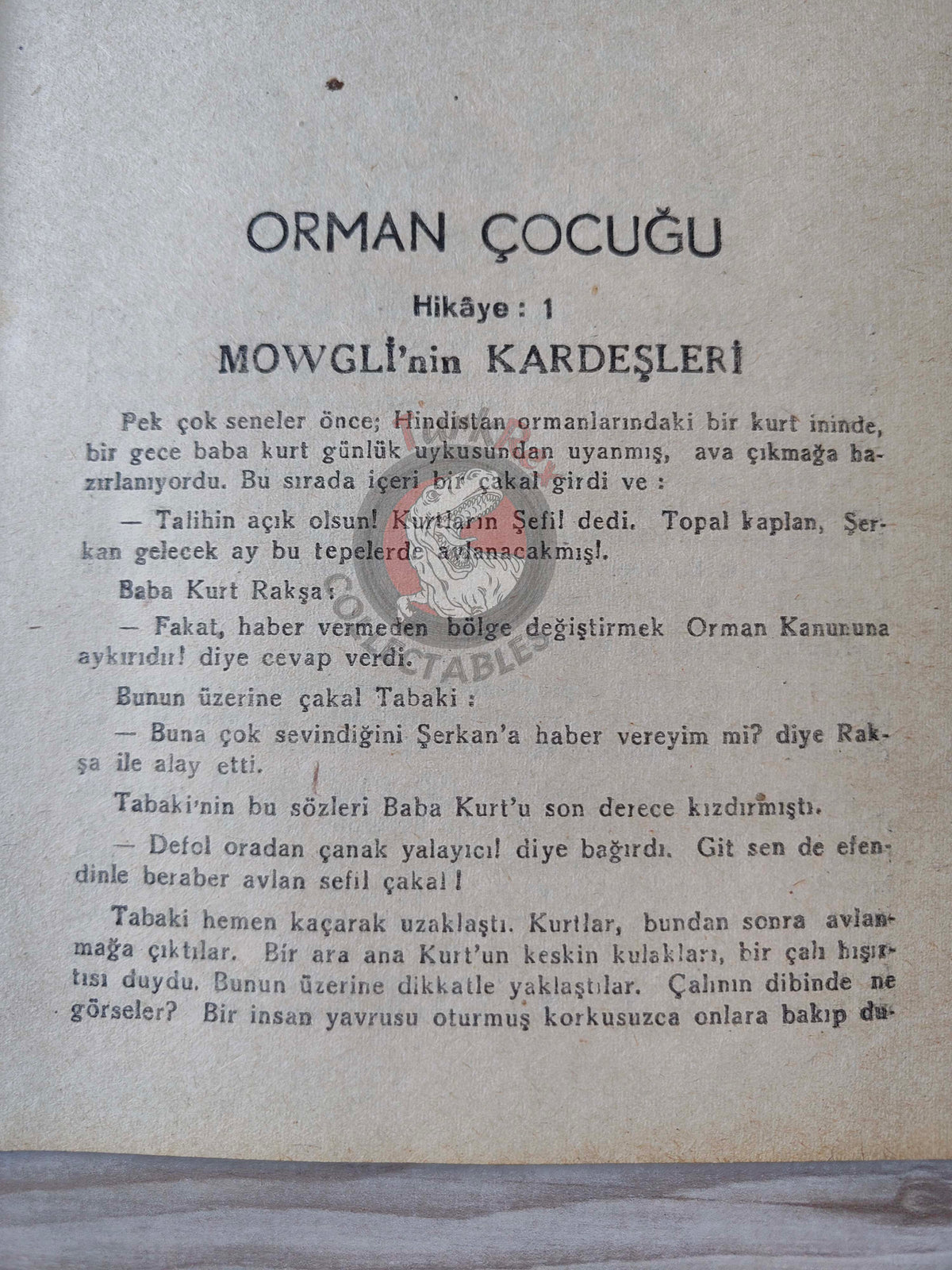 Rudyard Kipling – The Jungle Book 1959 Turkish Book Turkey Illustrated