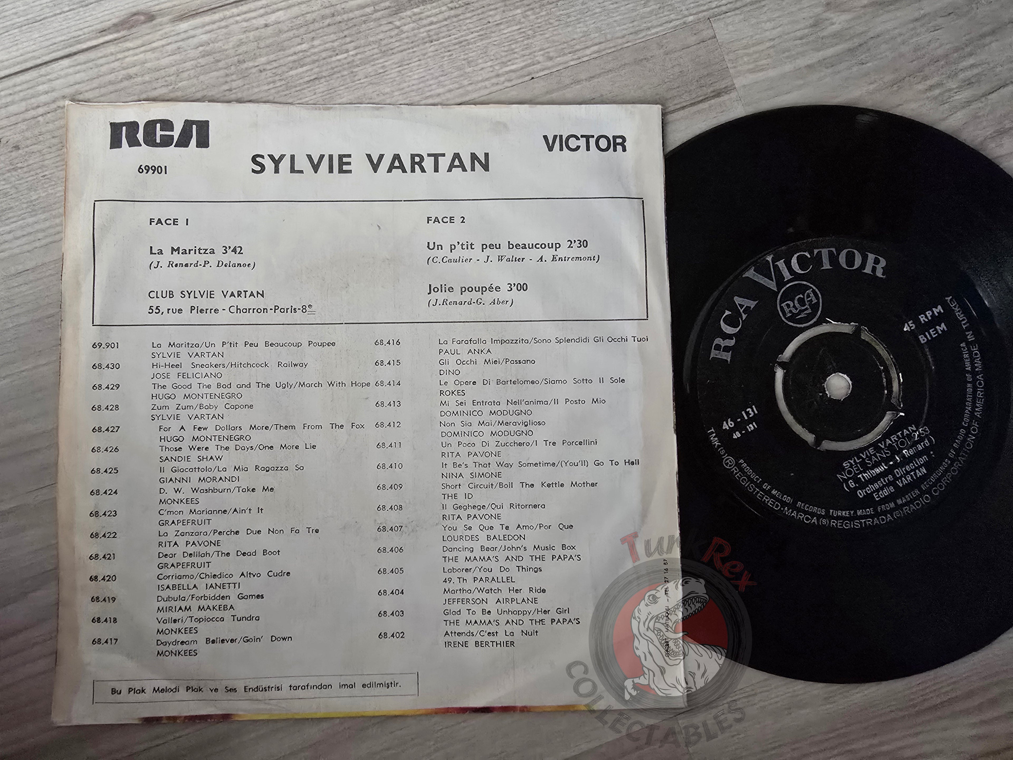 Sylvie Vartan – Par Amour, Par Pitié 7" Turkish Pressing Vinyl Turkey Edition