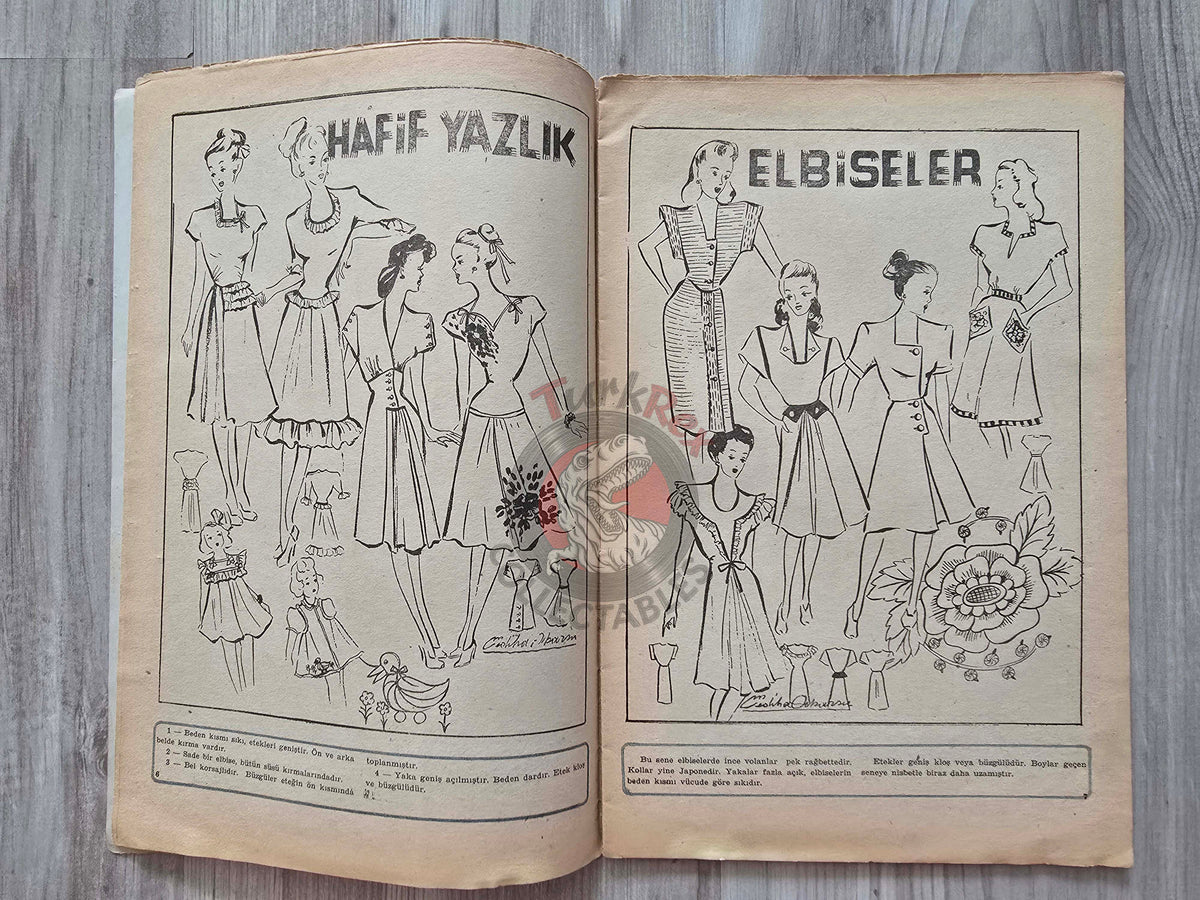 Ev-İş 1947 Sewing Tailoring Turkish Mag Turkey Textile Fashion Women