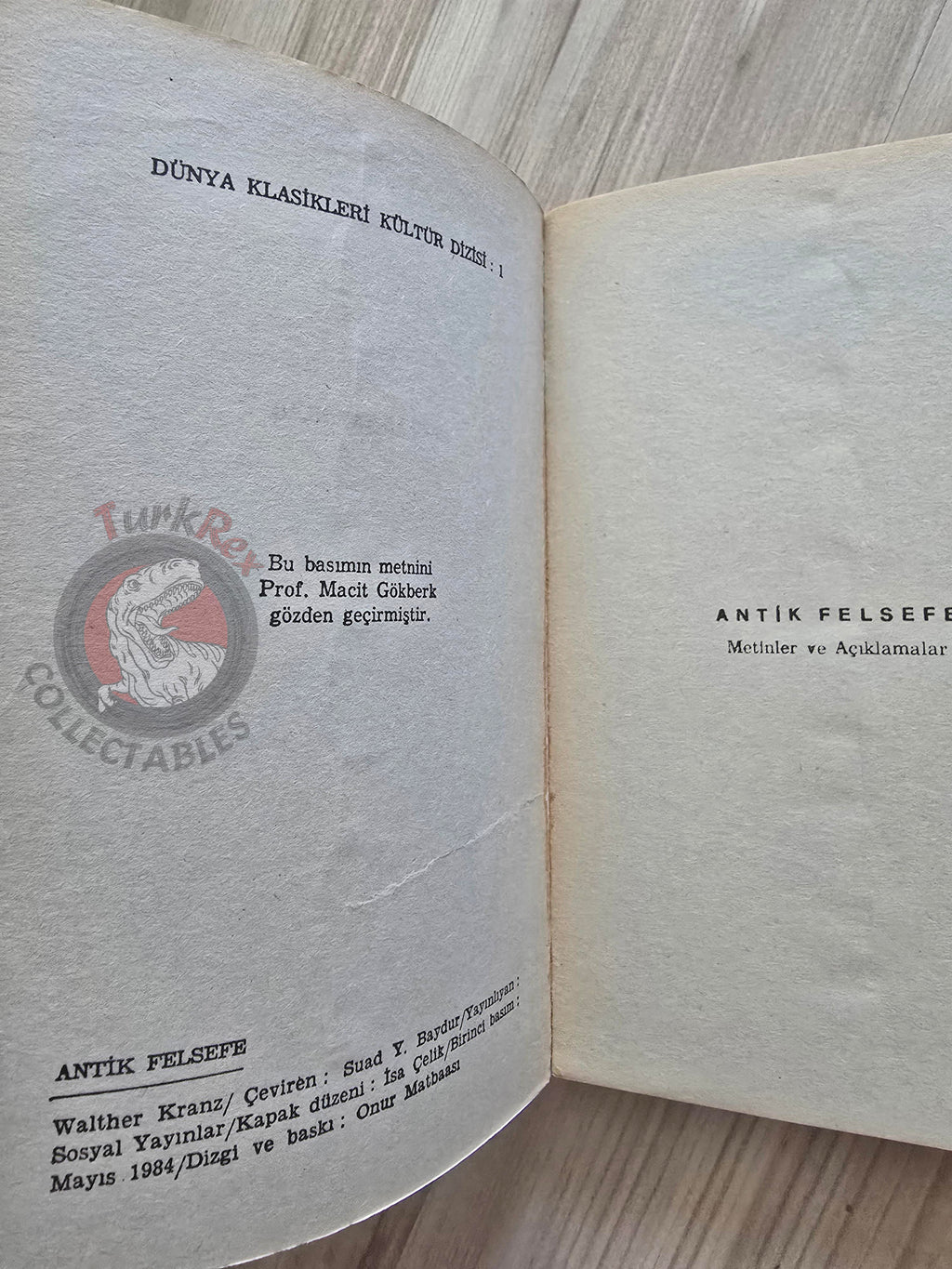 Walther Kranz – Ancient Philosophy 1984 Turkish Book Turkey