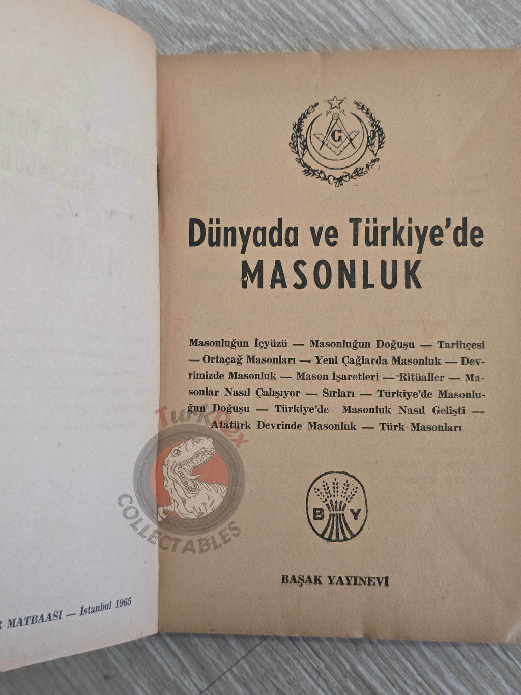 Freemasonry in the World and in Turkey 1965 Turkish Book Masonic Masons Illustrated