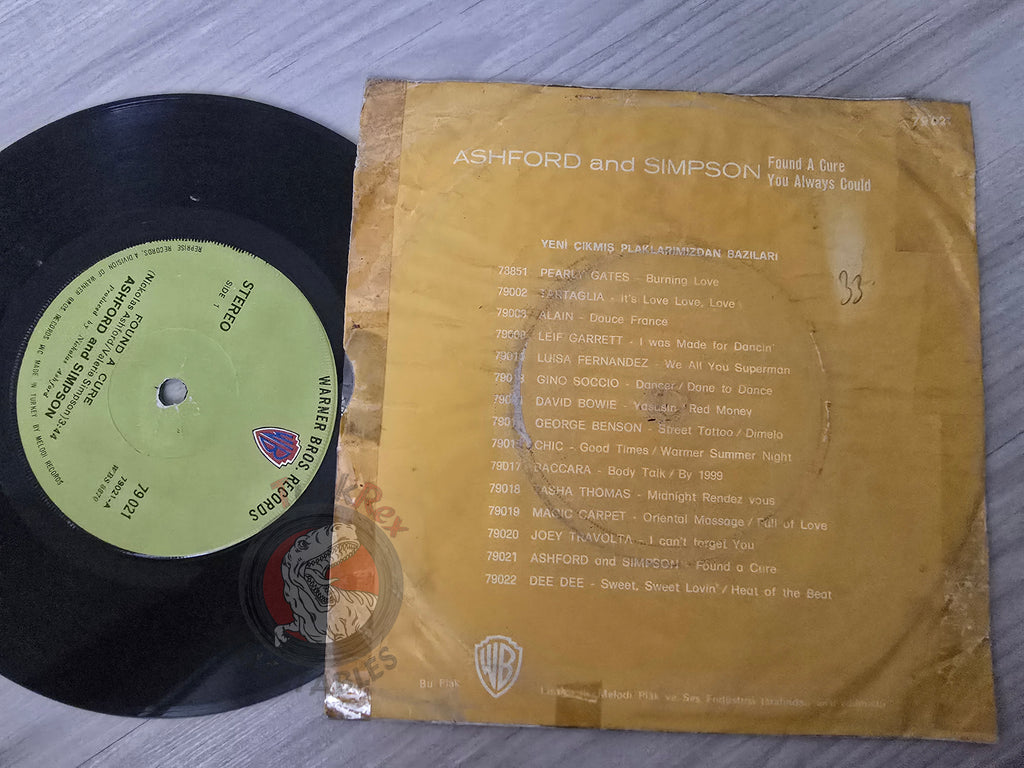 Ashford And Simpson – Found A Cure 7" Turkish Pressing Vinyl Turkey Edition