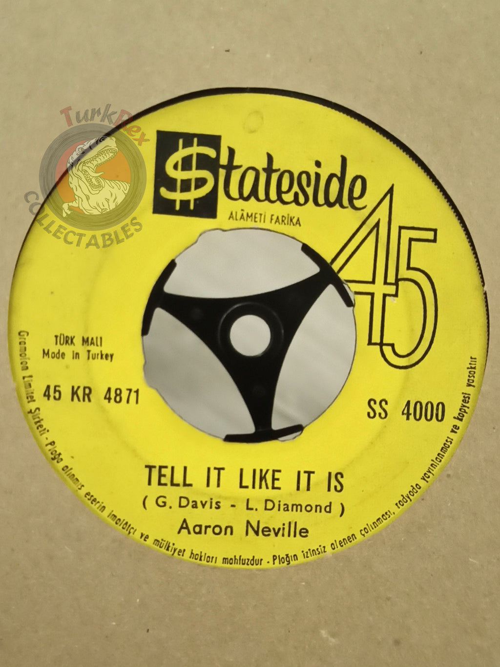 Aaron Neville – Tell It Like It Is 7" Turkish Pressing Vinyl Turkey Edition