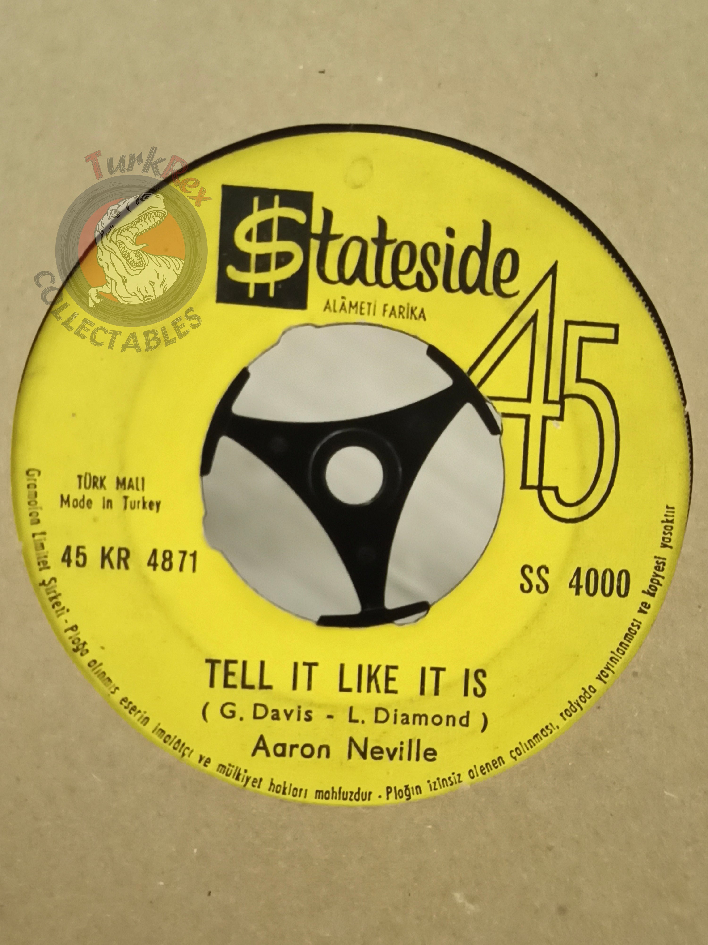Aaron Neville – Tell It Like It Is 7" Turkish Pressing Vinyl Turkey Edition