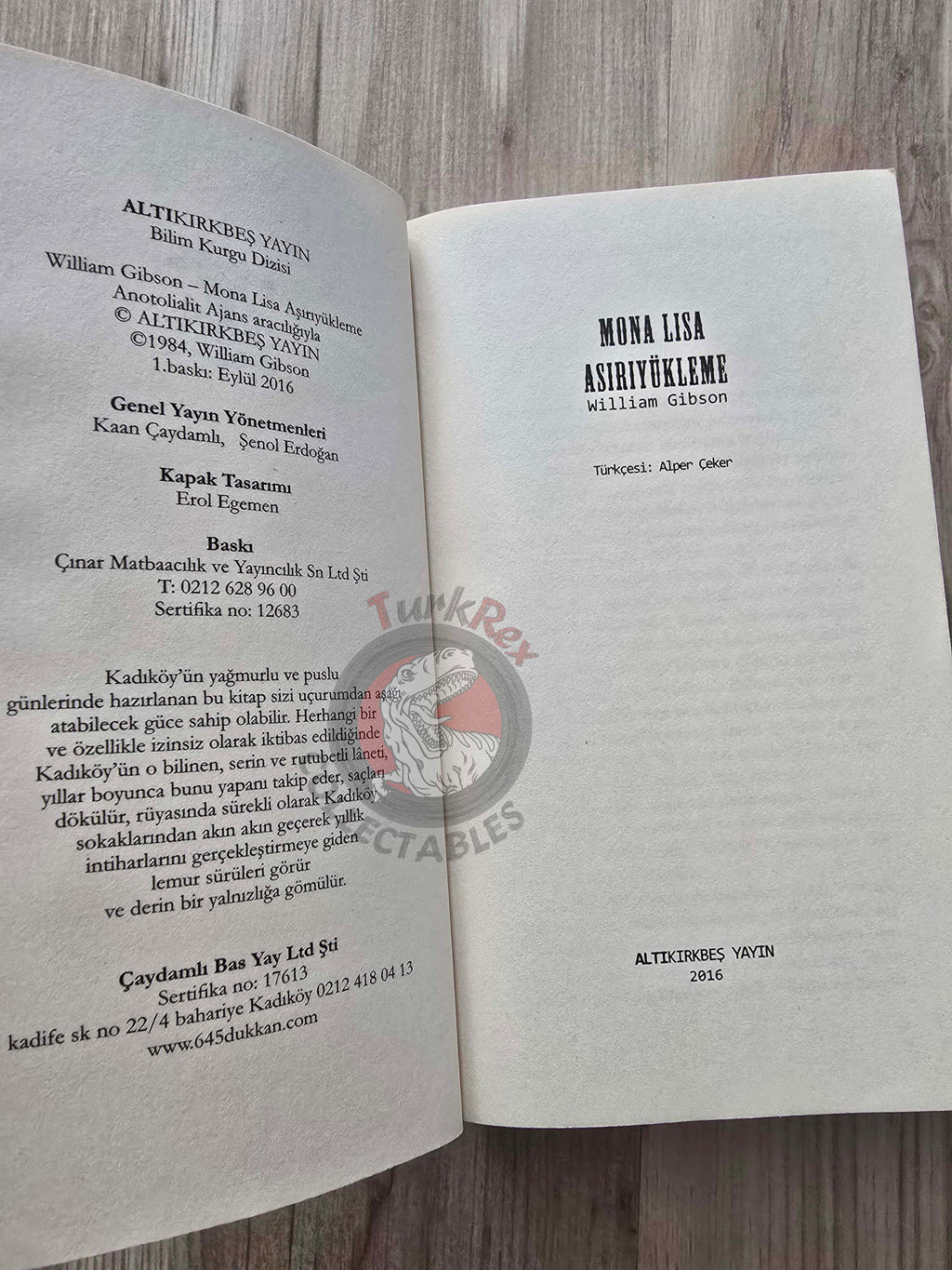 William Gibson – Mona Lisa Overdrive 2016 Turkish Book Turkey The Neuromancer Trilogy