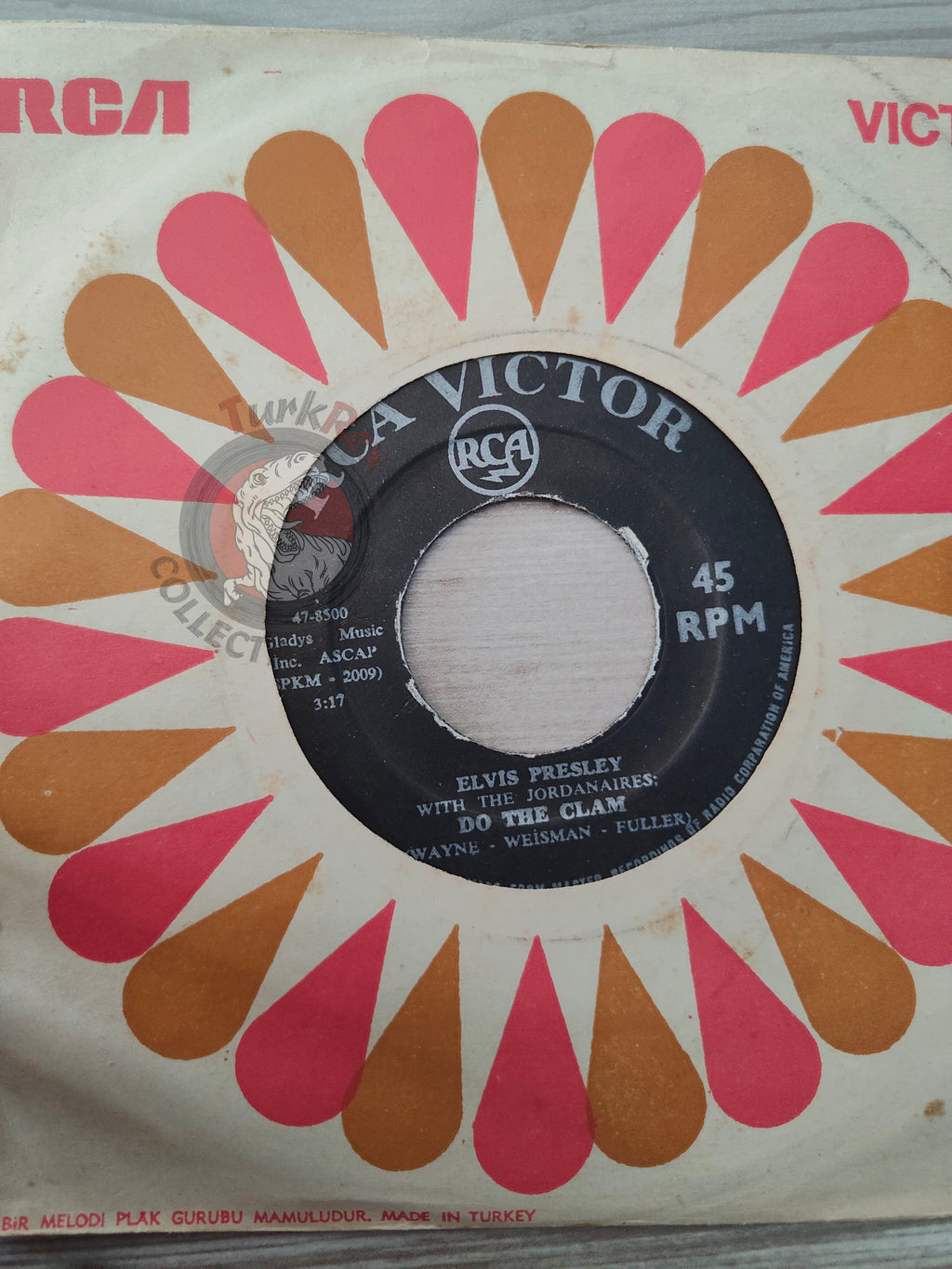 Elvis Presley With The Jordanaires – Do The Clam 7" Turkish Pressing Vinyl Turkey Edition