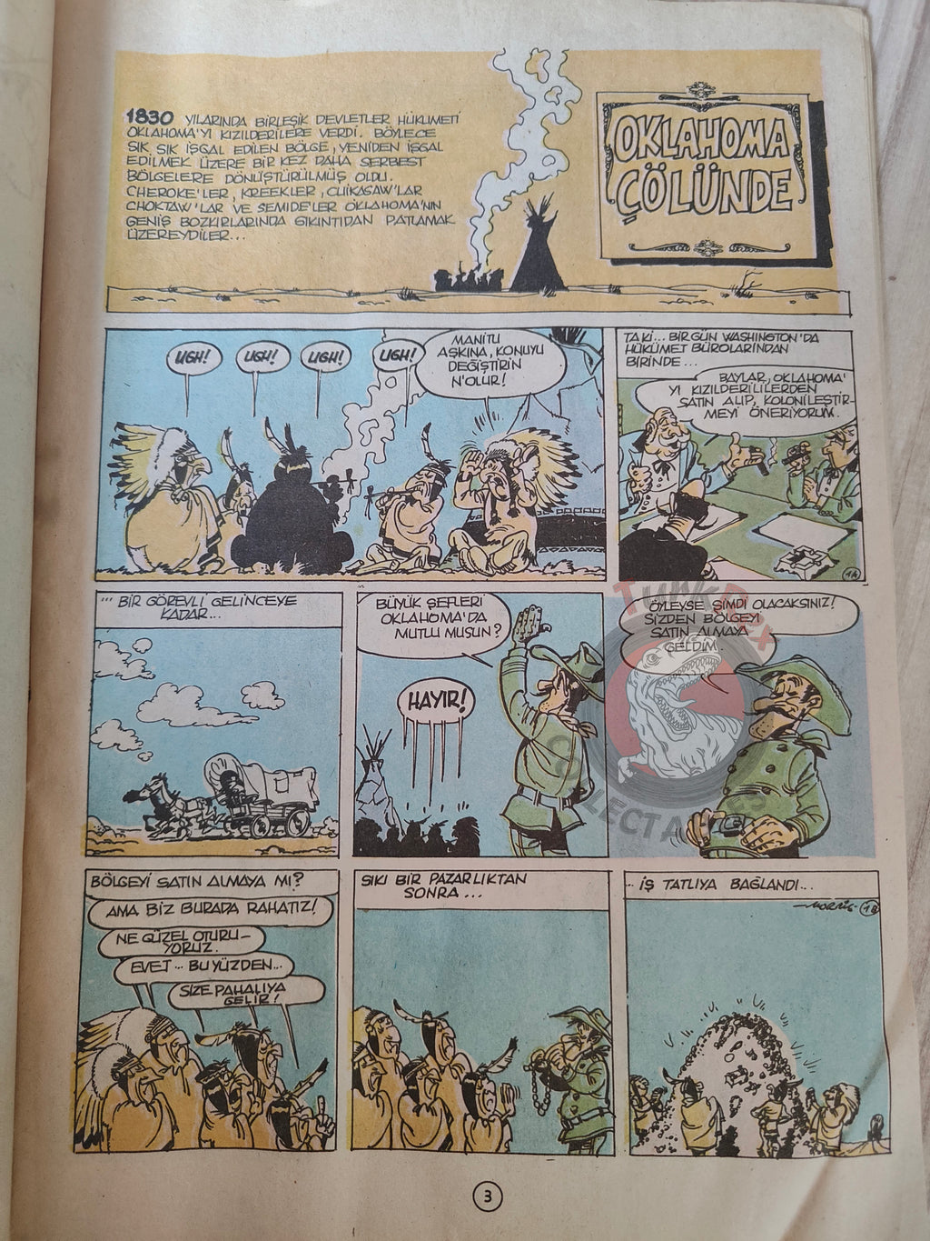 Lucky Luke - Ruée sur l'Oklahoma 1990s Turkish Comic Turkey