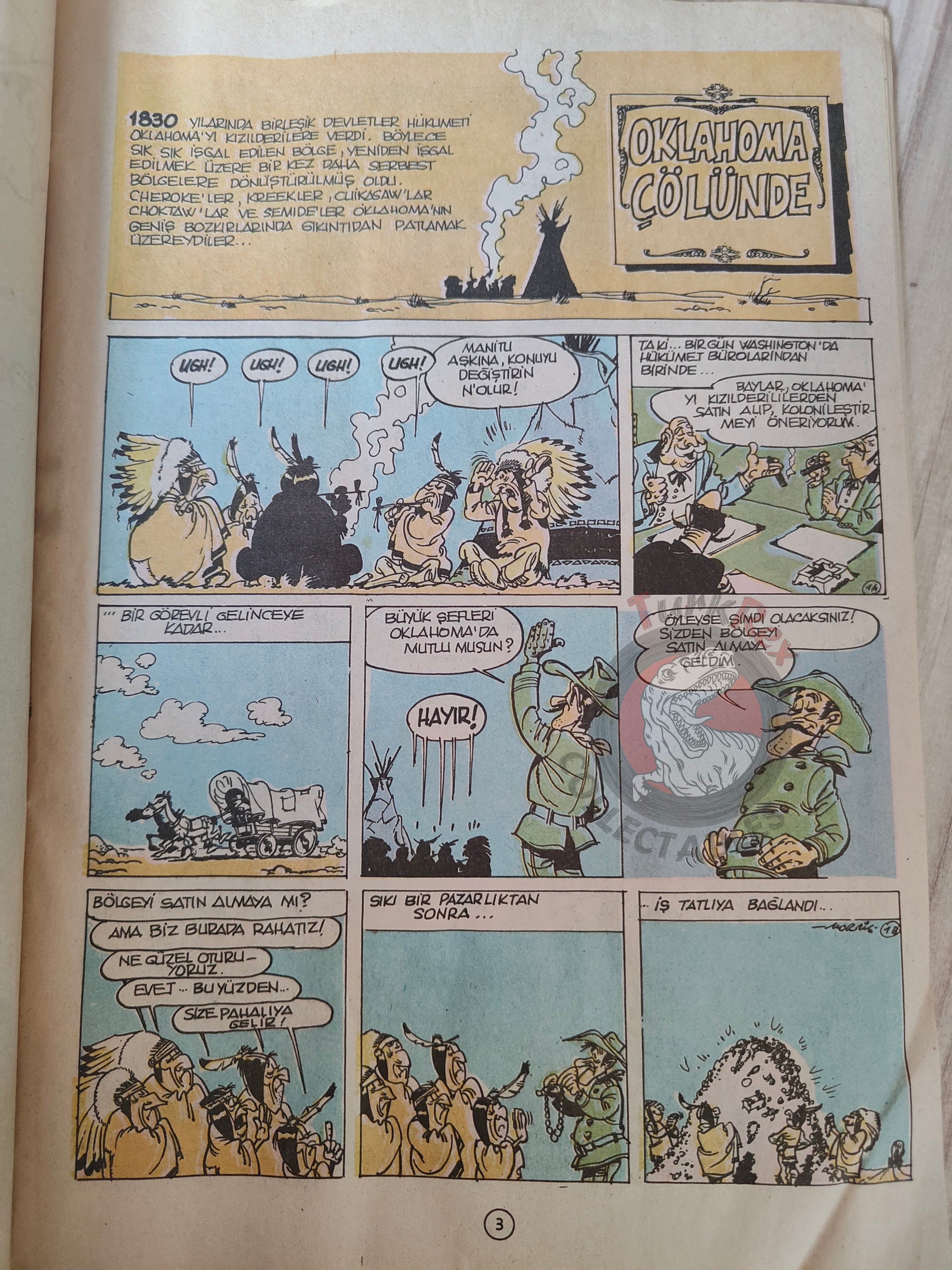 Lucky Luke - Ruée sur l'Oklahoma 1990s Turkish Comic Turkey