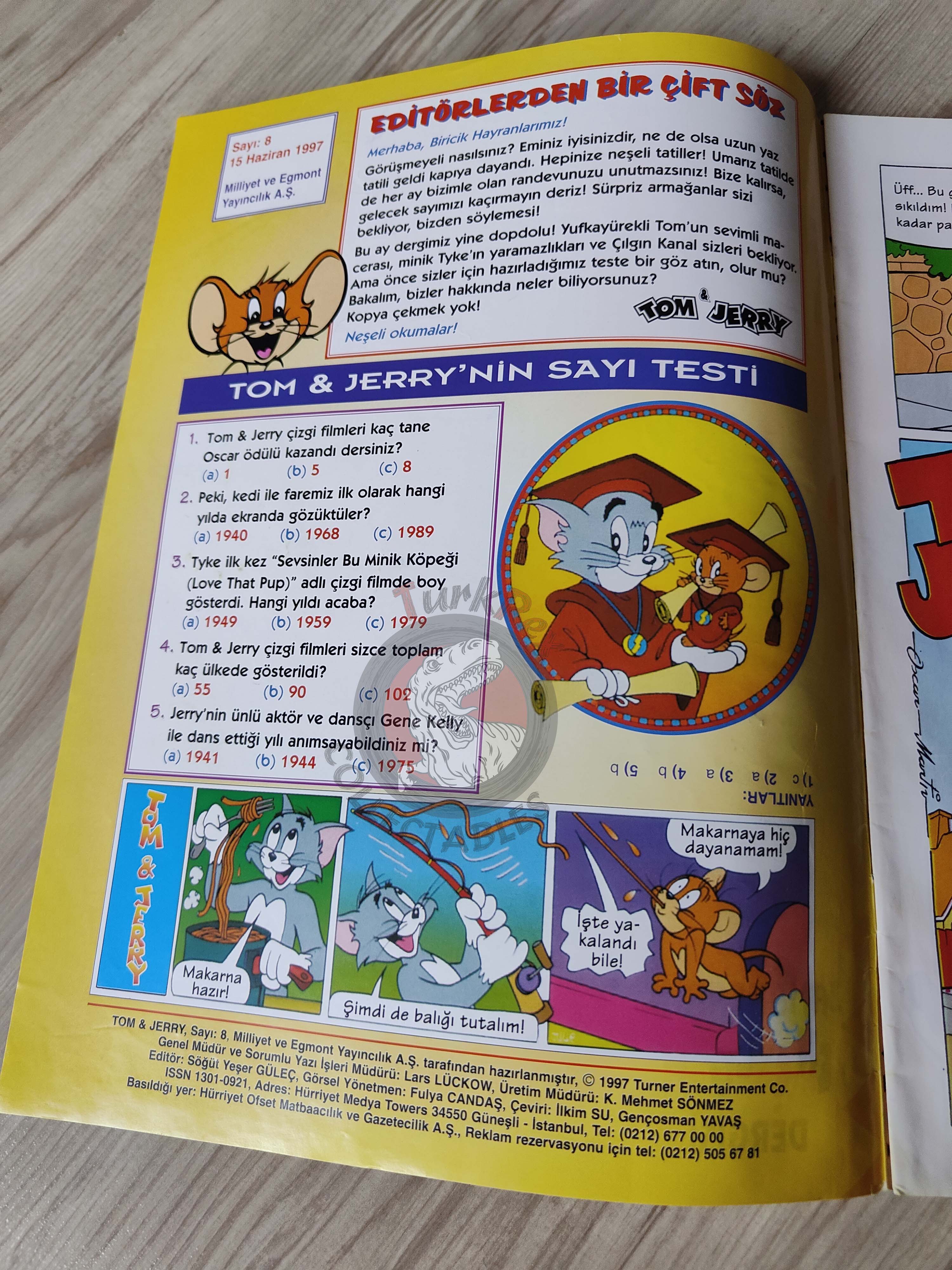 Tom & Jerry Magazine #8 1997 Turkish Comic Turkey Spike and Tyke