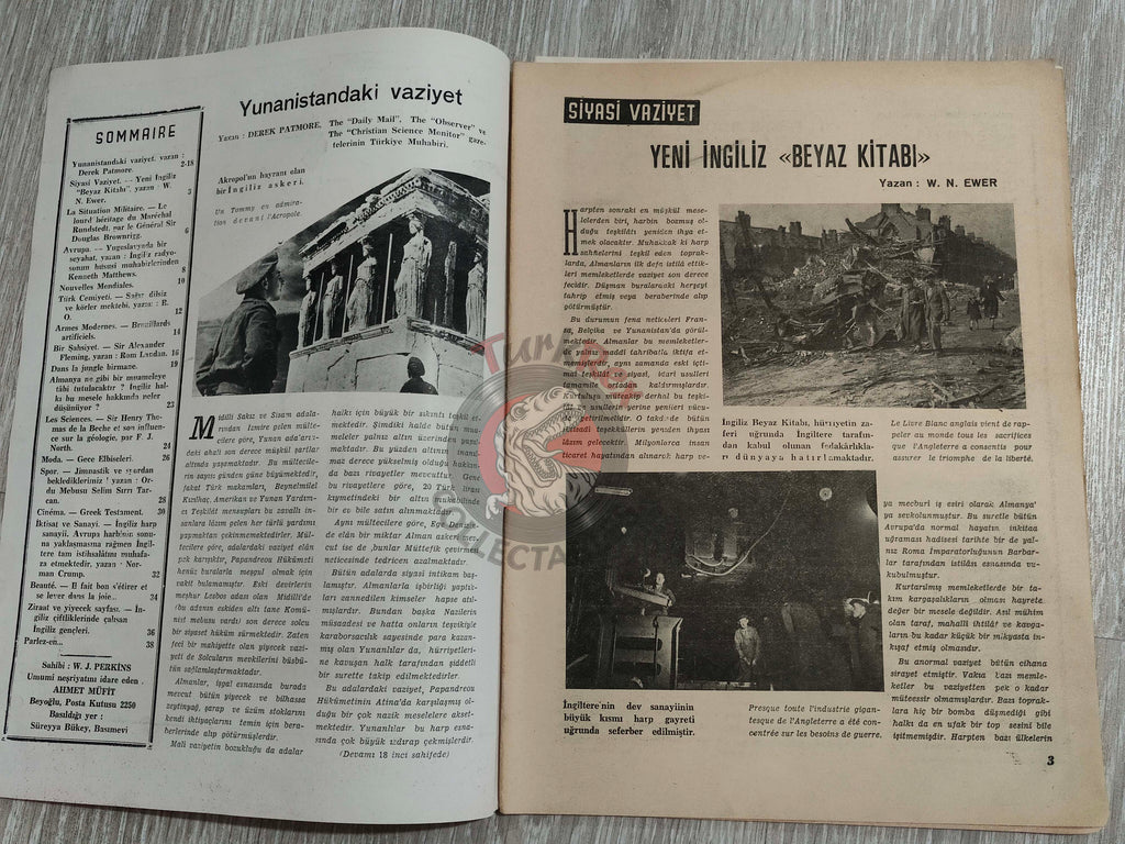 Realite 1944 British Propaganda Mag Turkish Turkey French Greece Yugoslavia WW2 era Marshal von Rundstedt