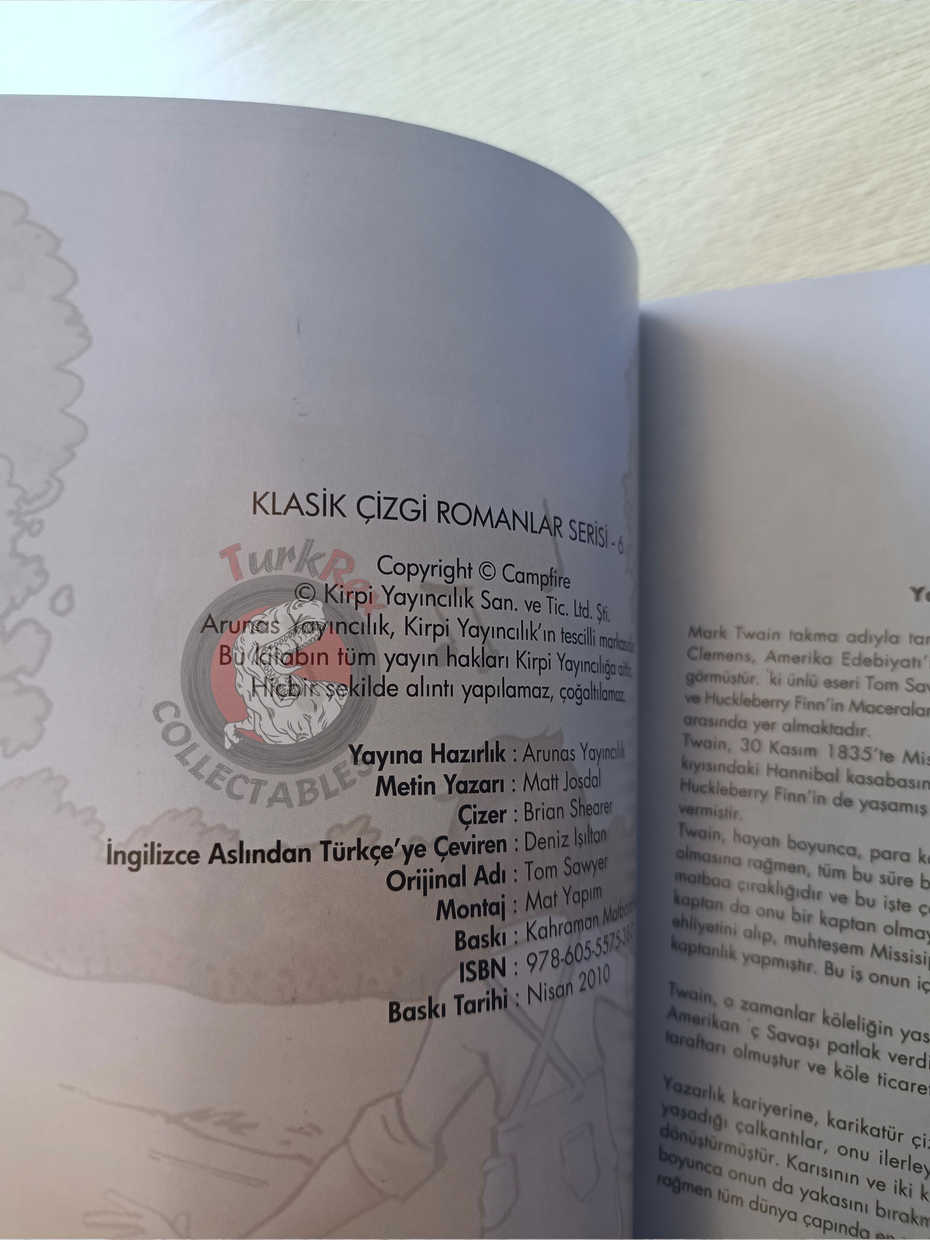 Tom Sawyer  – Mark Twain Turkish Comic Turkey Campfire Classics