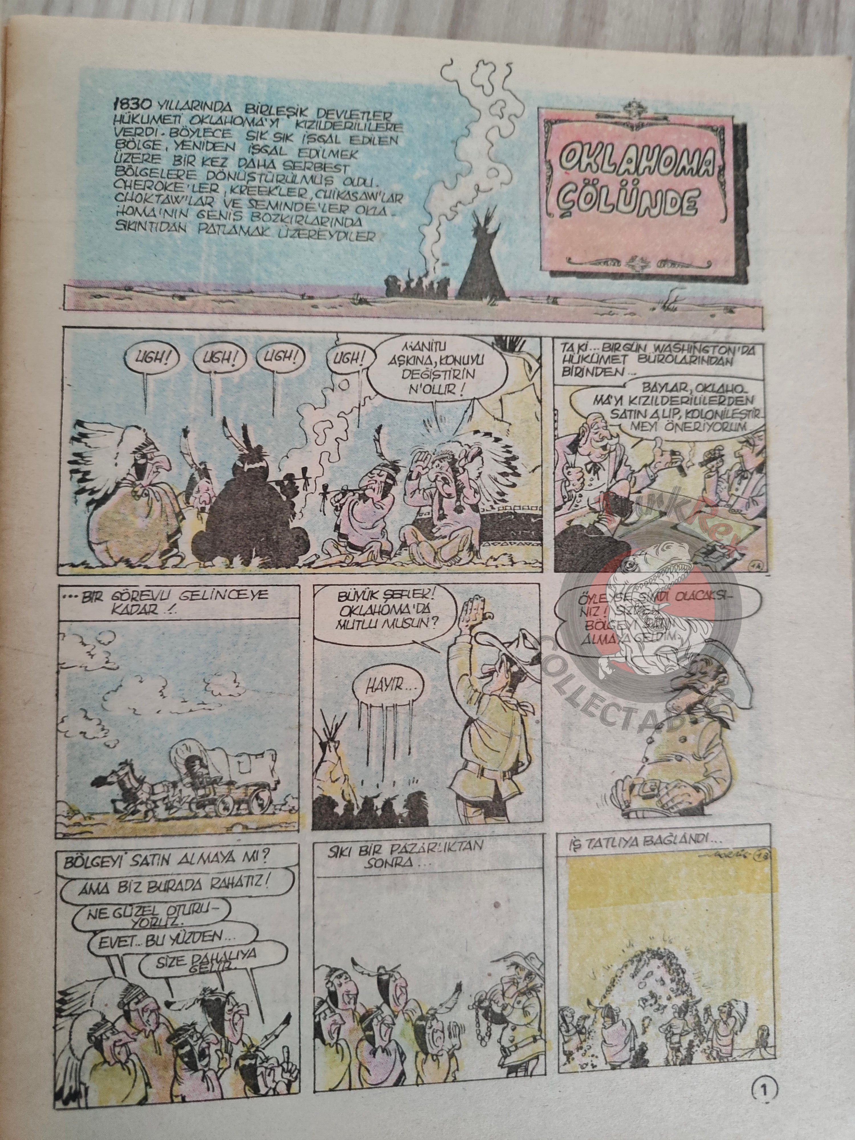 Lucky Luke #36 Ruée Sur L' Oklahoma 1988 Turkish Comic Turkey