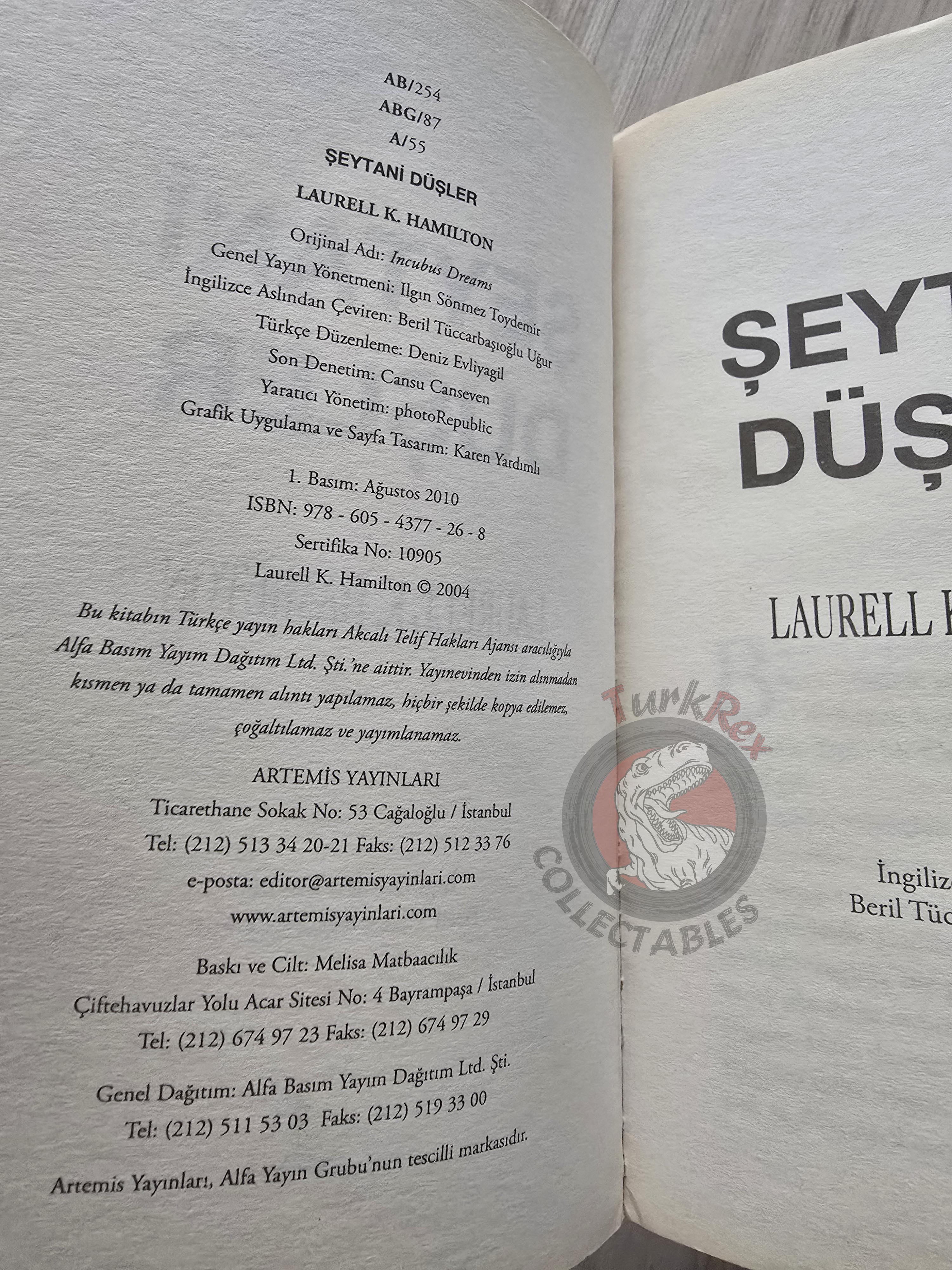 Laurell K. Hamilton – Incubus Dreams 2010 1st Turkish Book Turkey Anita Blake: Vampire Hunter