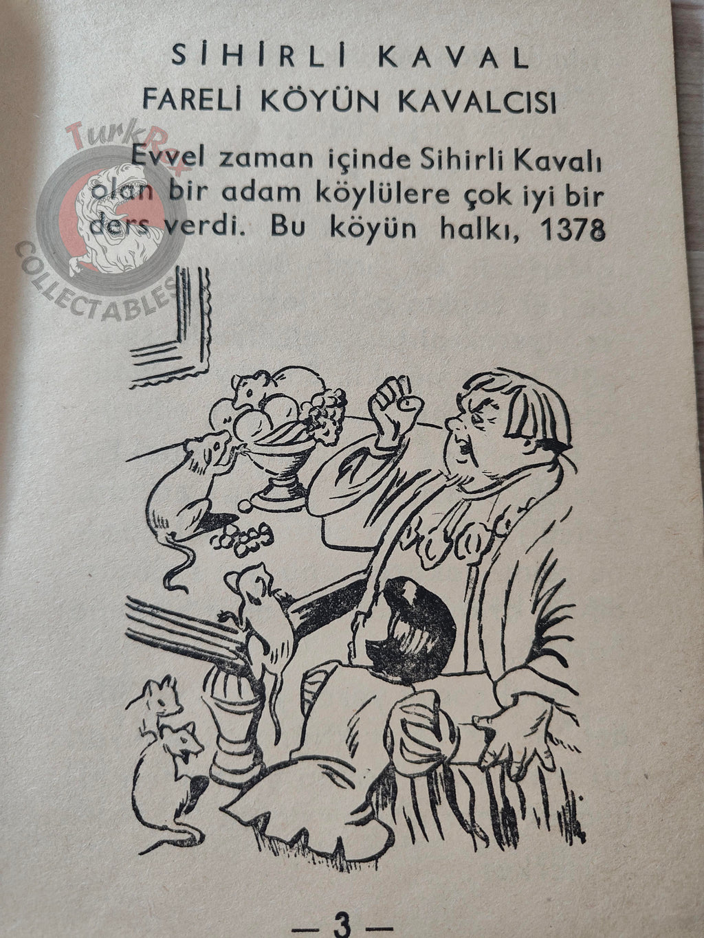 Grimm Brothers – Pied Piper of Hamelin 1970s Turkish Book Turkey Illustrated