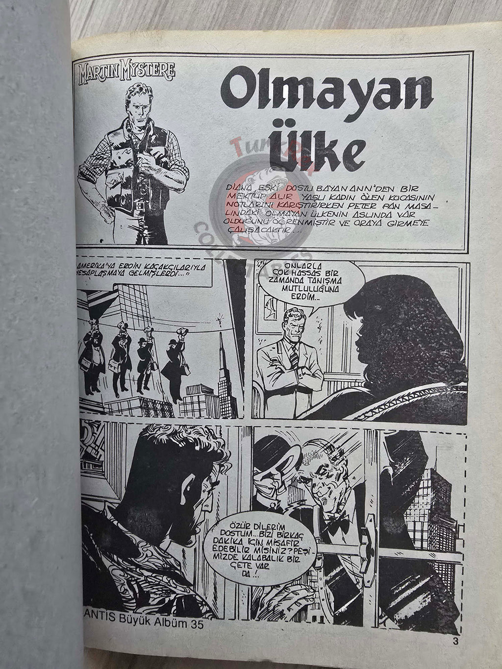 Martin Mystère #35 La Terra Che Non C’è 80s Turkish Comic Turkey #86 #87