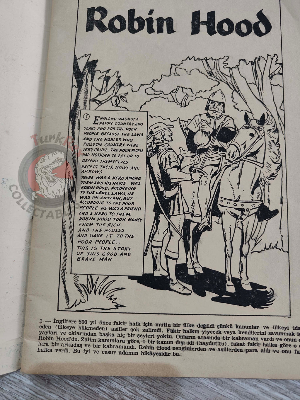 Robin Hood 1960s Turkish Comic Turkey Classics Illustrated