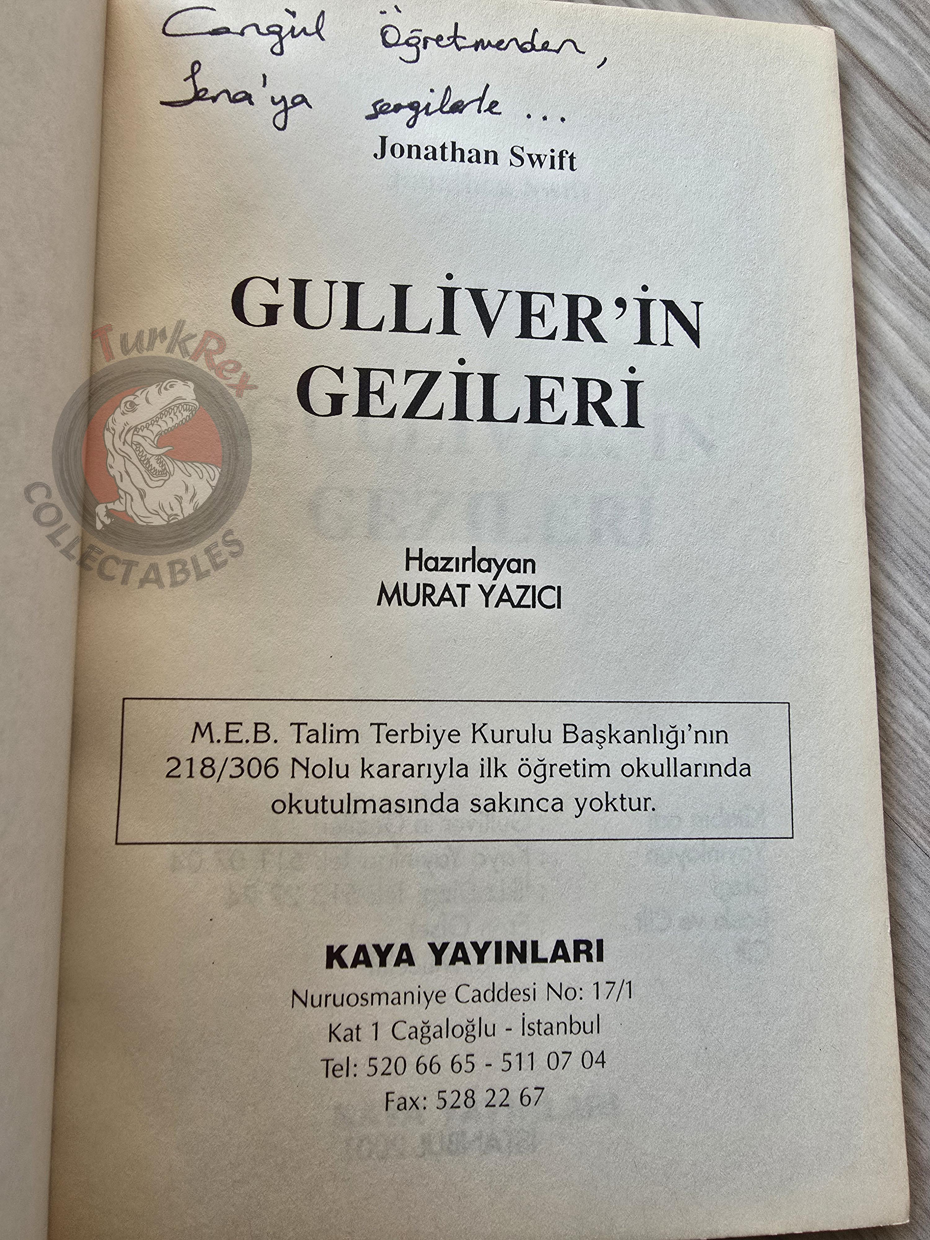 Jonathan Swift – Gulliver's Travels 2001 Turkish Book Turkey