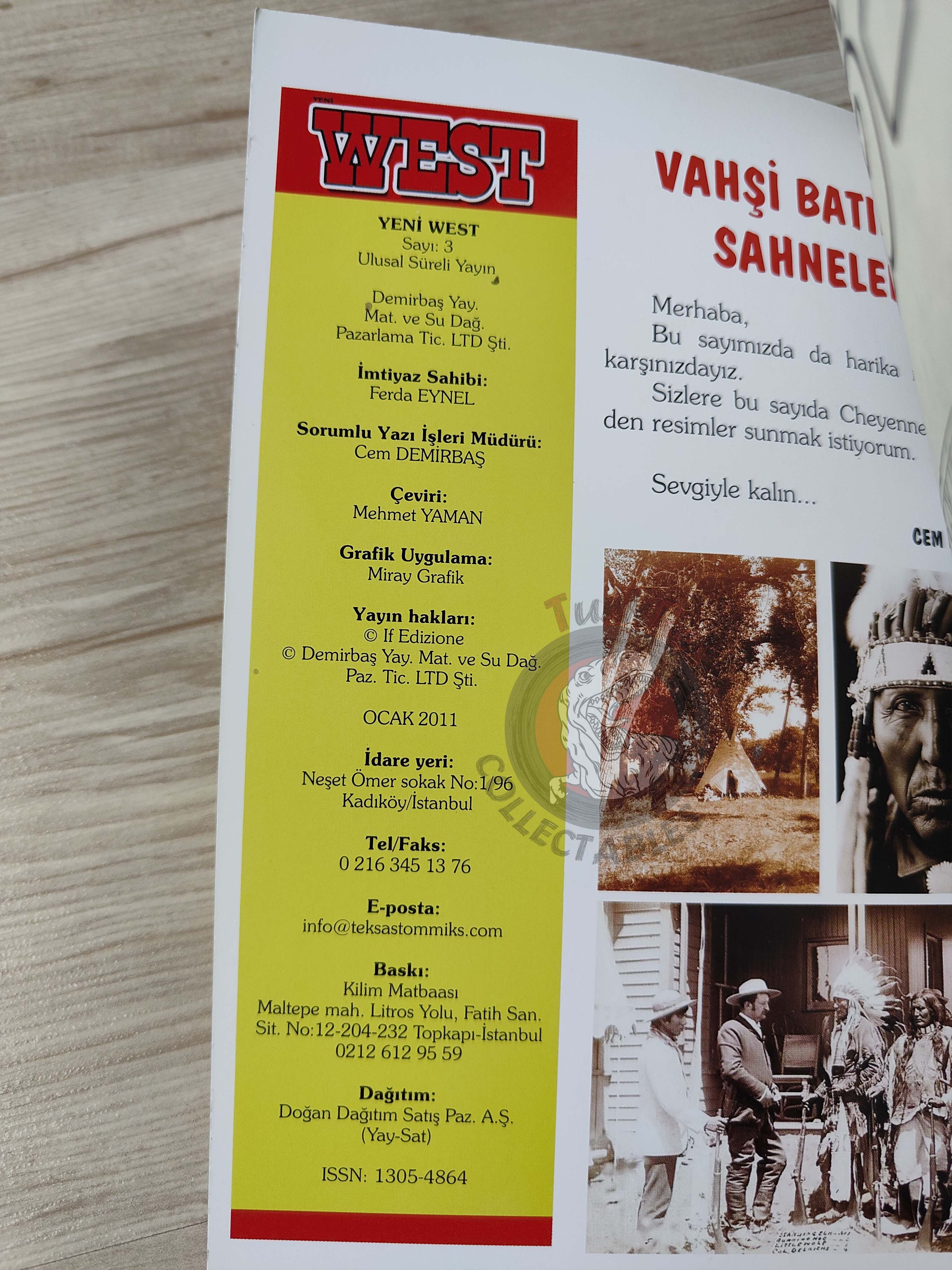 Storia del West Vol #3 L’oro della California Turkish Comic Turkey #9 #10 #11 #12
