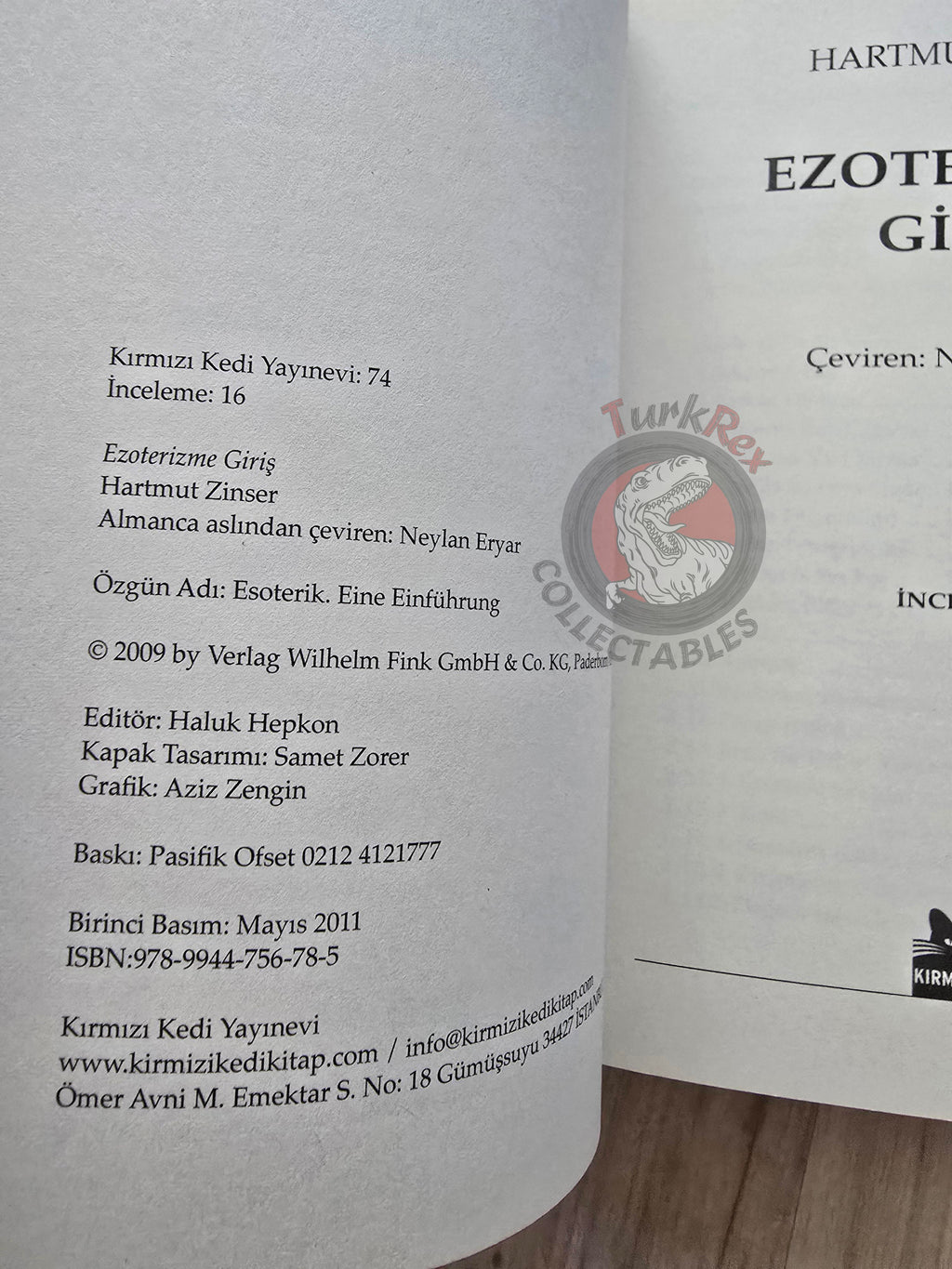 Hartmut Zinser – Introduction to Esotericism 2011 Turkish Book Turkey
