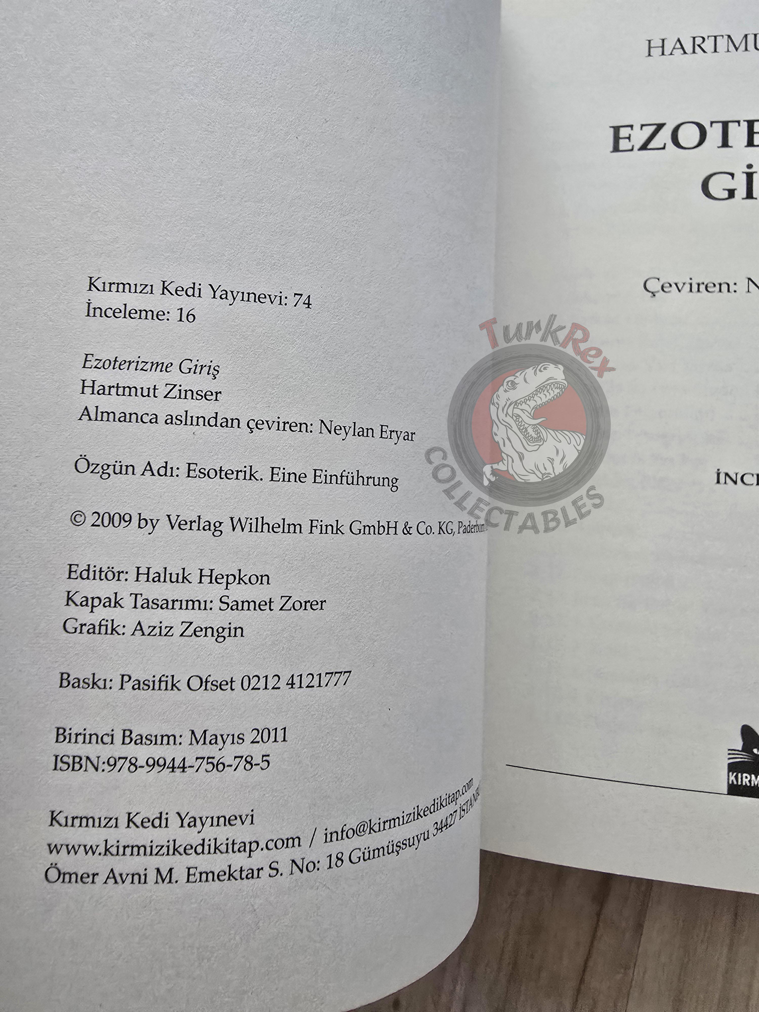 Hartmut Zinser – Introduction to Esotericism 2011 Turkish Book Turkey
