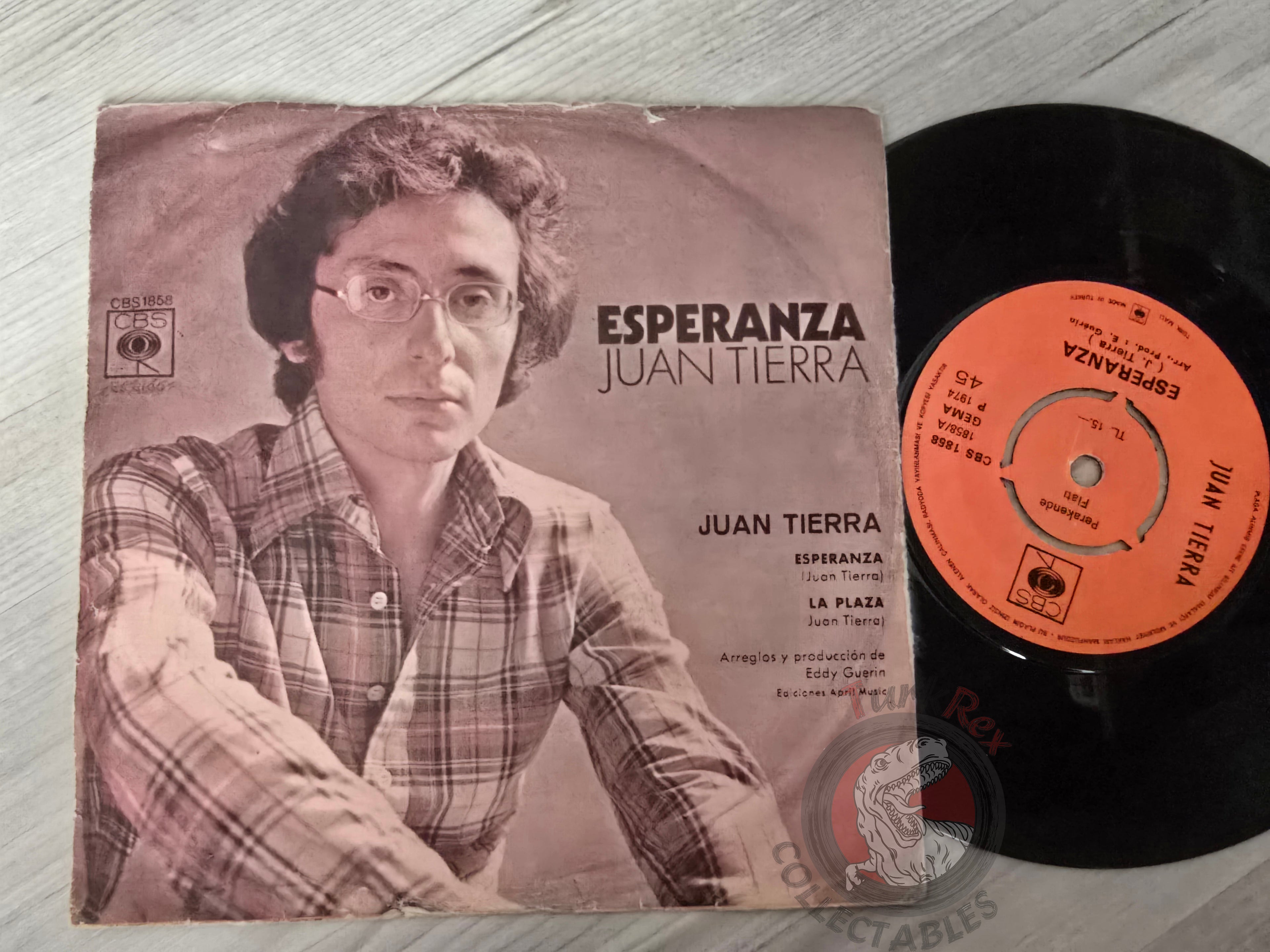 Juan Tierra – Esperanza / La Plaza 7" Turkish Pressing Vinyl Turkey Edition