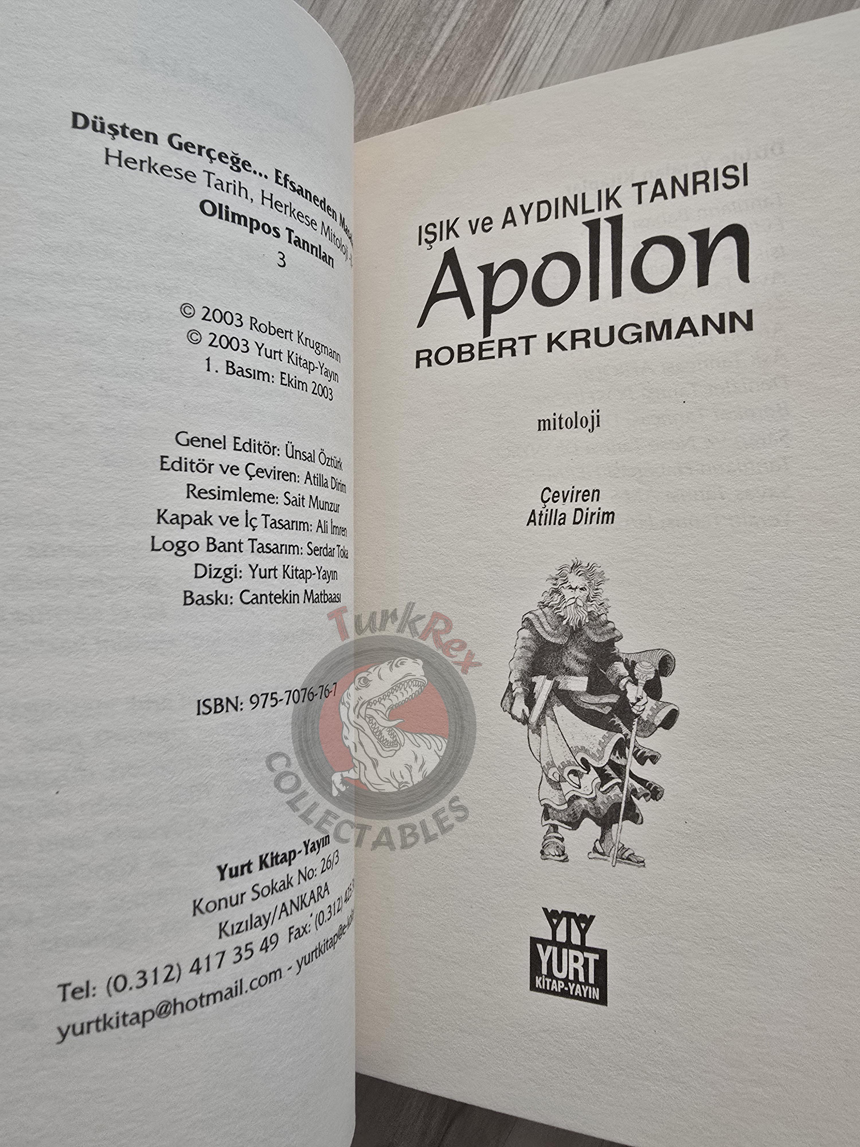 Apollo – Robert Krugmann 2003 Turkish Book Turkey Illustrated by Turkish Artist