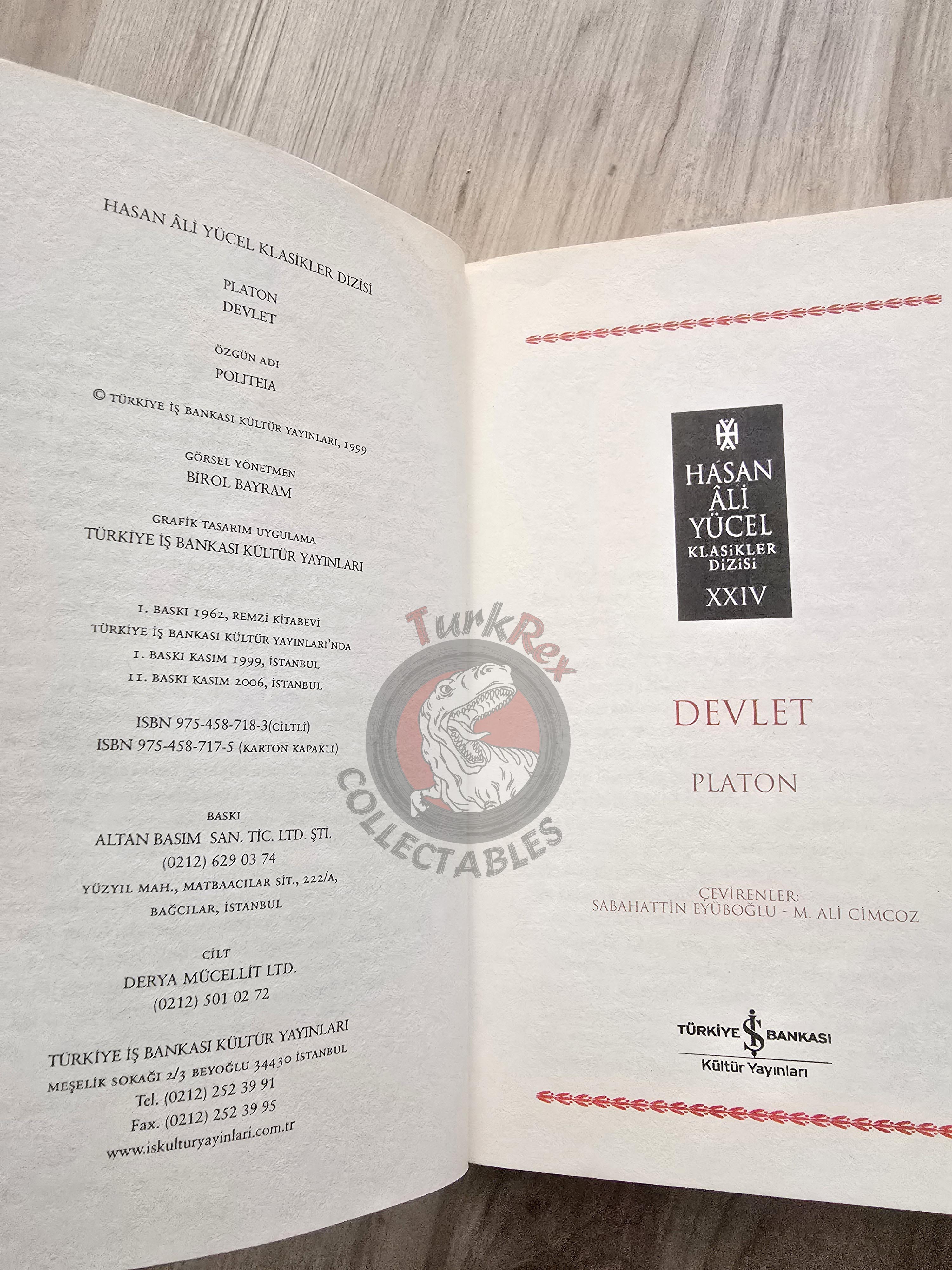 Plato – The Republic 2006 Turkish Book Turkey