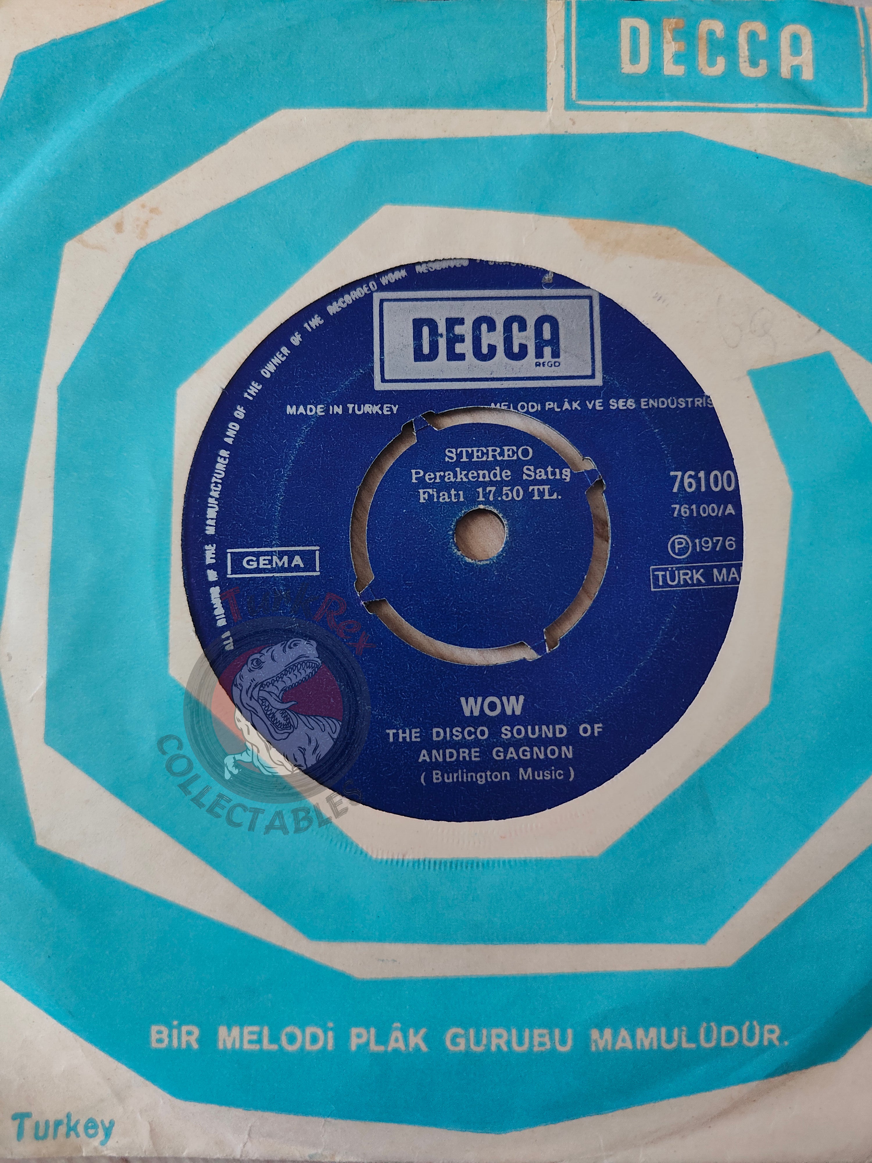 The Disco Sound Of Andre Gagnon – Wow 7" Turkish Pressing Vinyl Turkey Edition André Gagnon