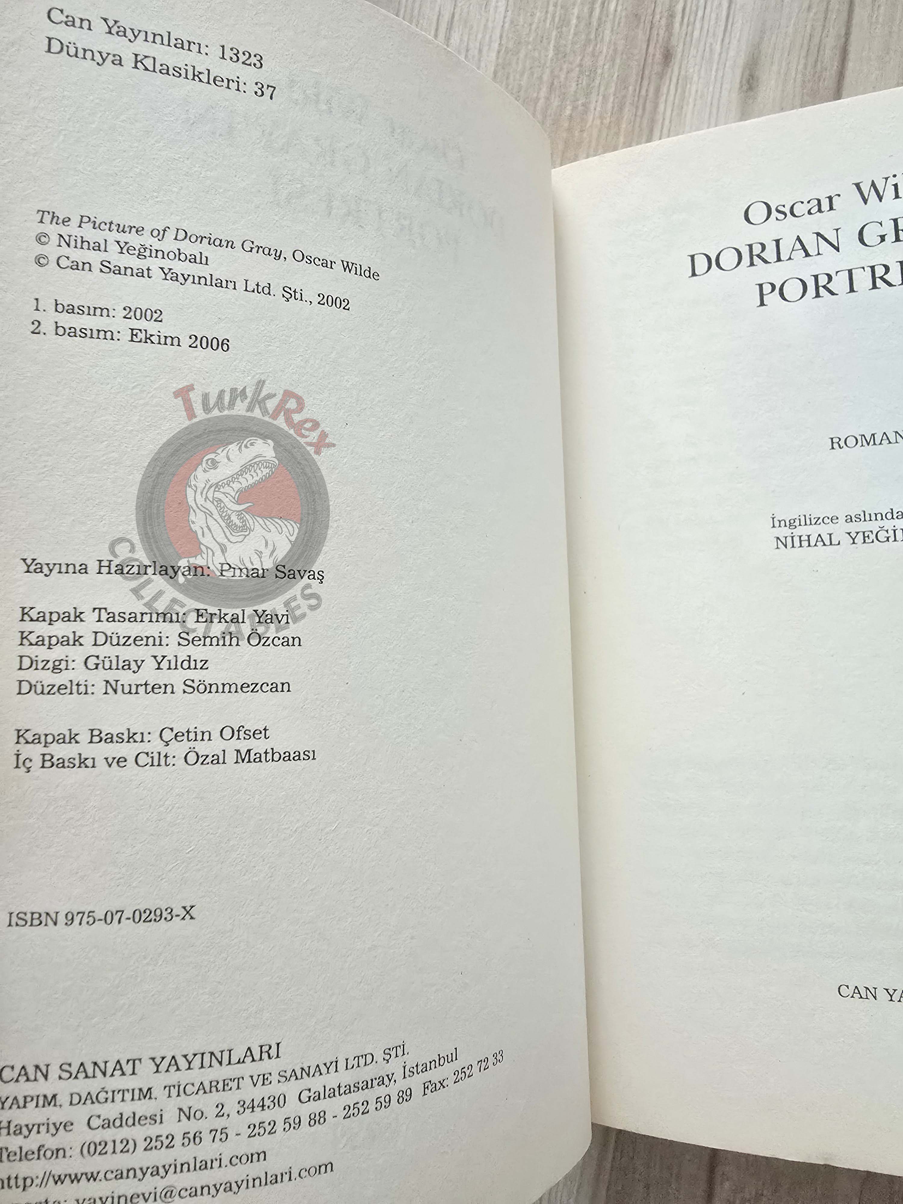 Oscar Wilde – The Picture of Dorian Gray 2006 Turkish Book Turkey
