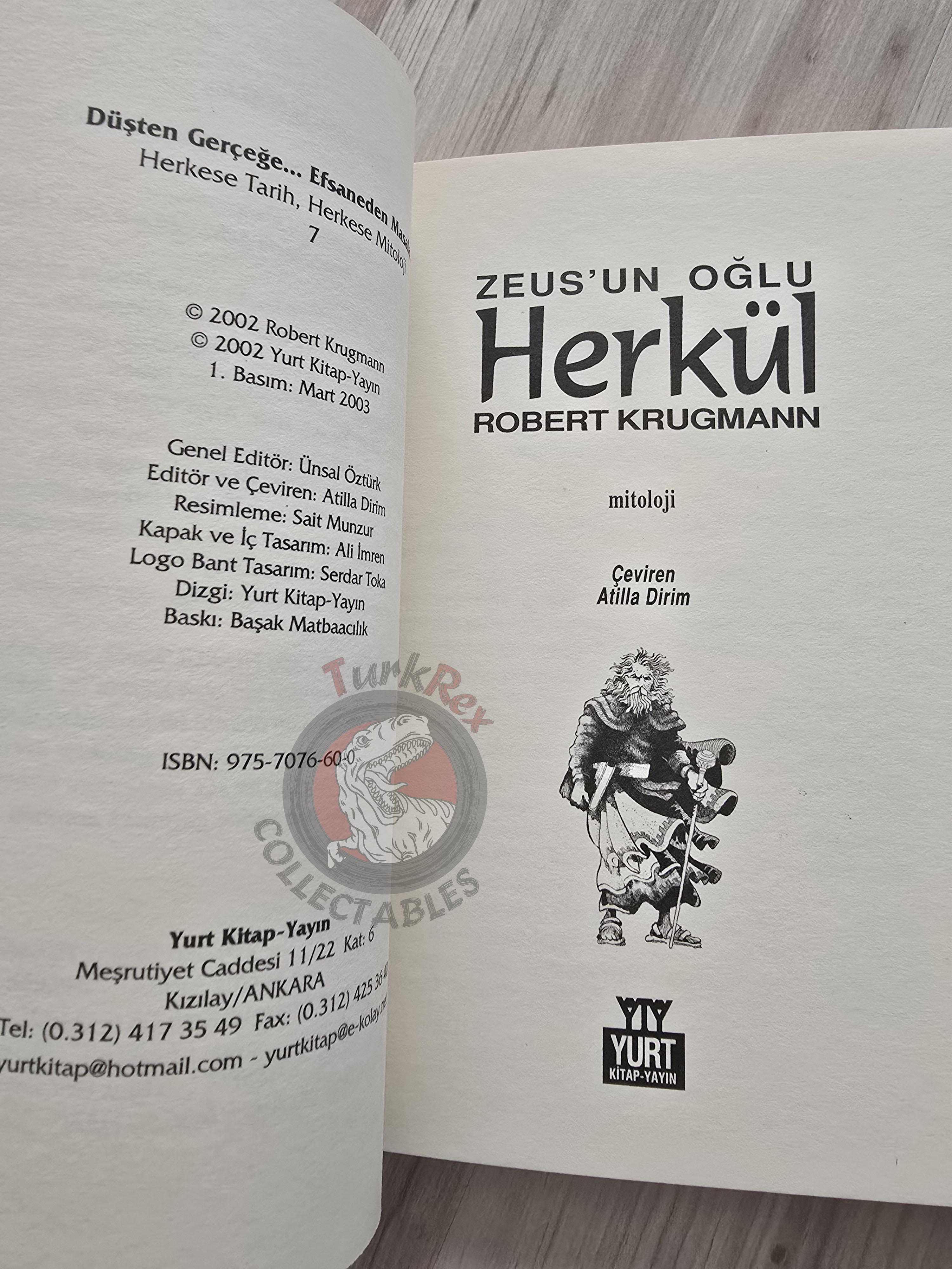 Heracles – Robert Krugmann 2003 Turkish Book Turkey Illustrated by Turkish Artist