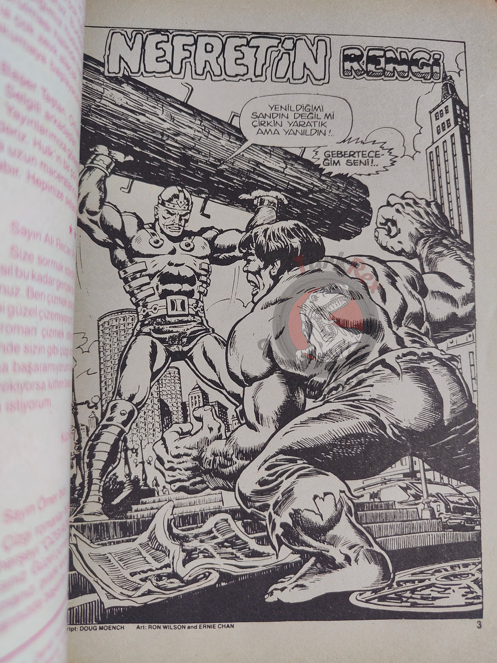 Hulk #12 1988 Turkish Comic Turkey cover #12 #139