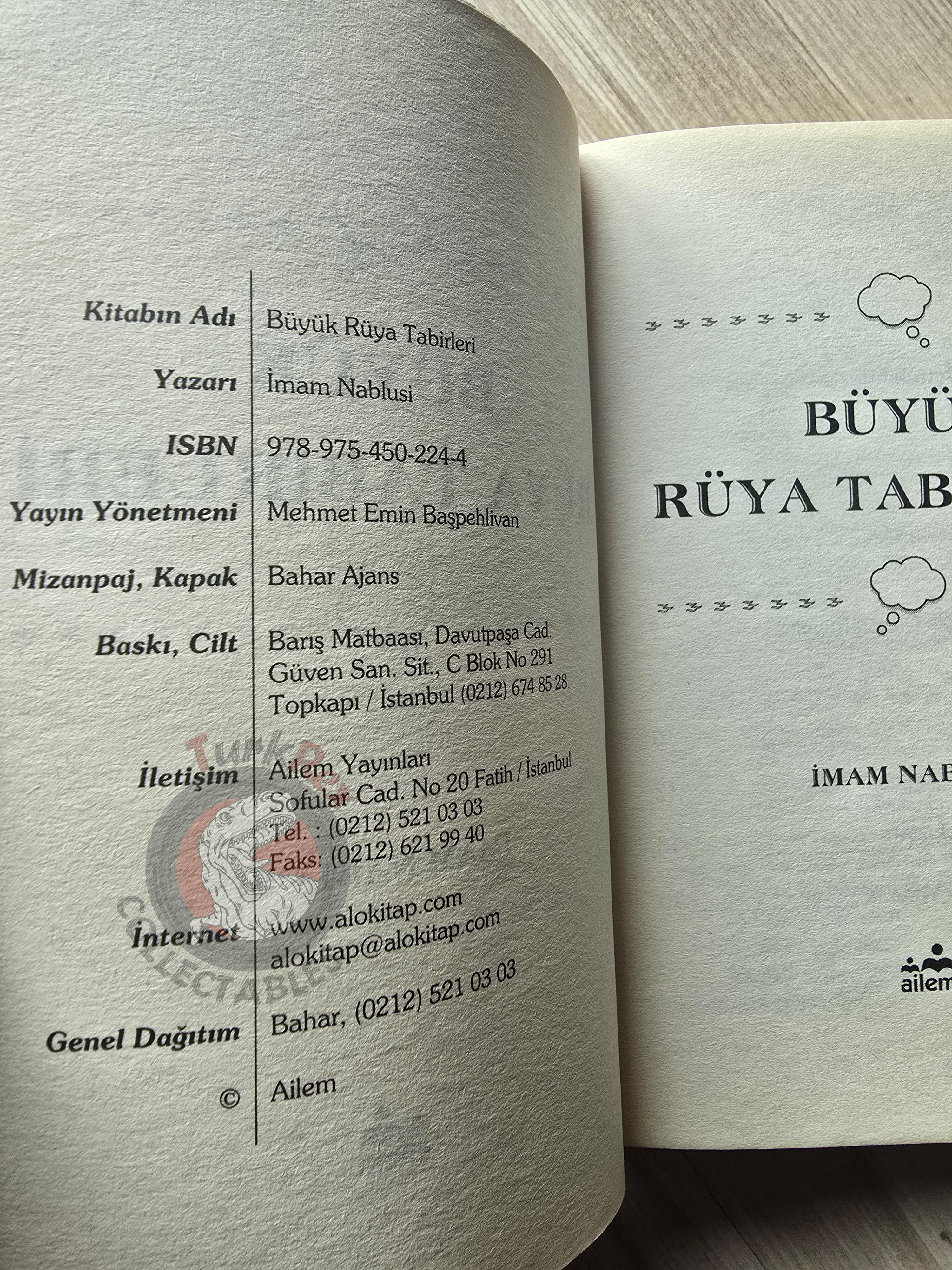İmam-ı Nablusi – Dream Interpretation Analysis Turkish Book Turkey Islam