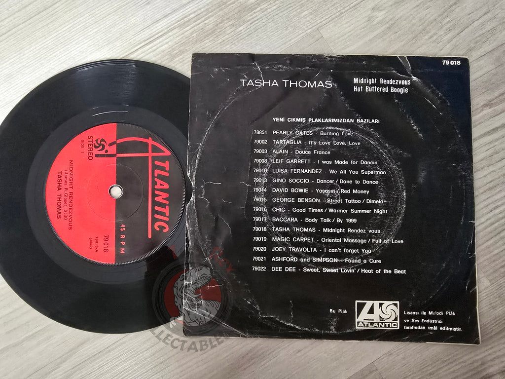 Tasha Thomas – Midnight Rendezvous 7" Turkish Pressing Vinyl Turkey Edition